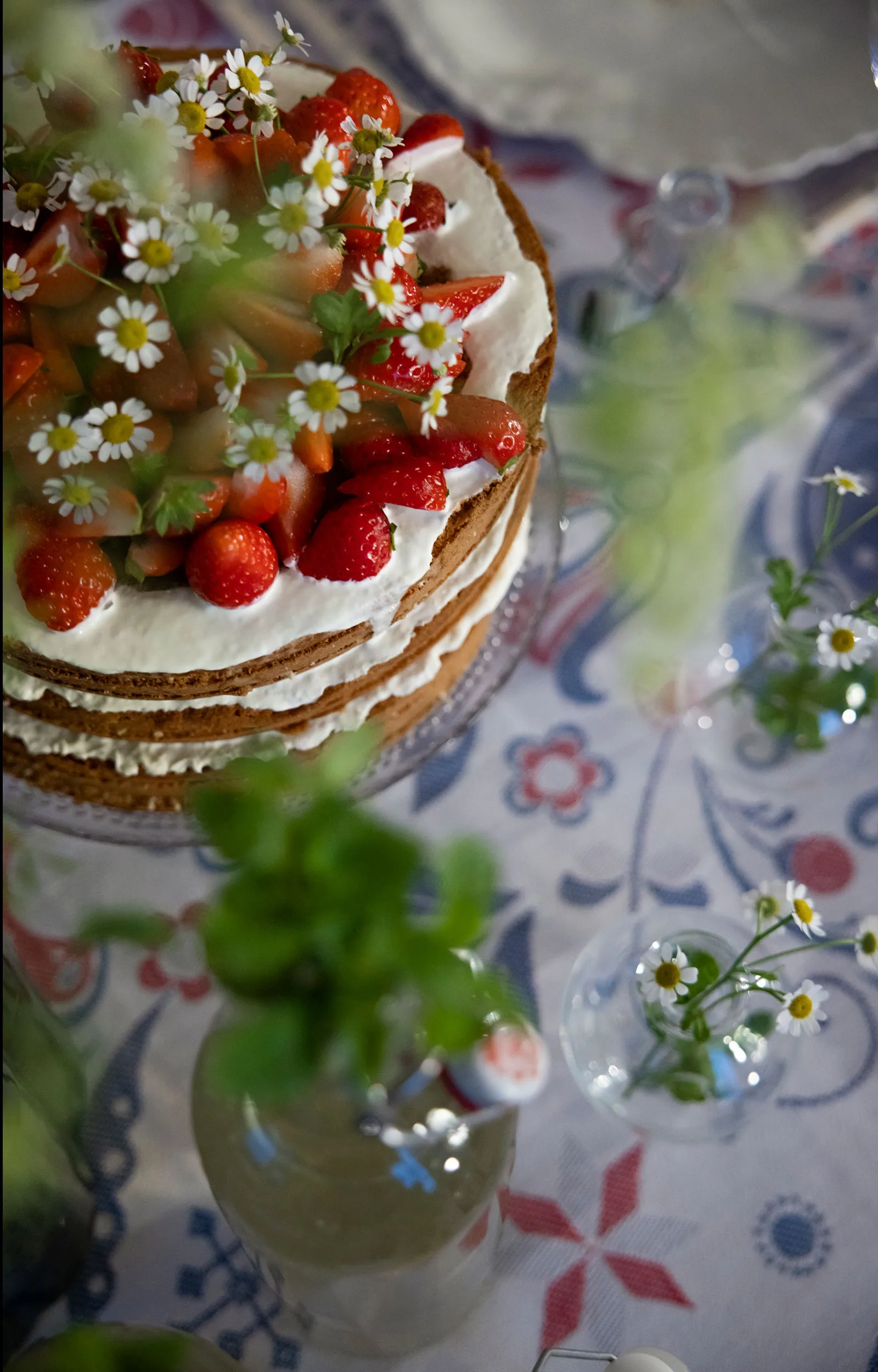 Torplyckan viskestykke 35x50 cm, Flerfarvet Ekelund Linneväveri