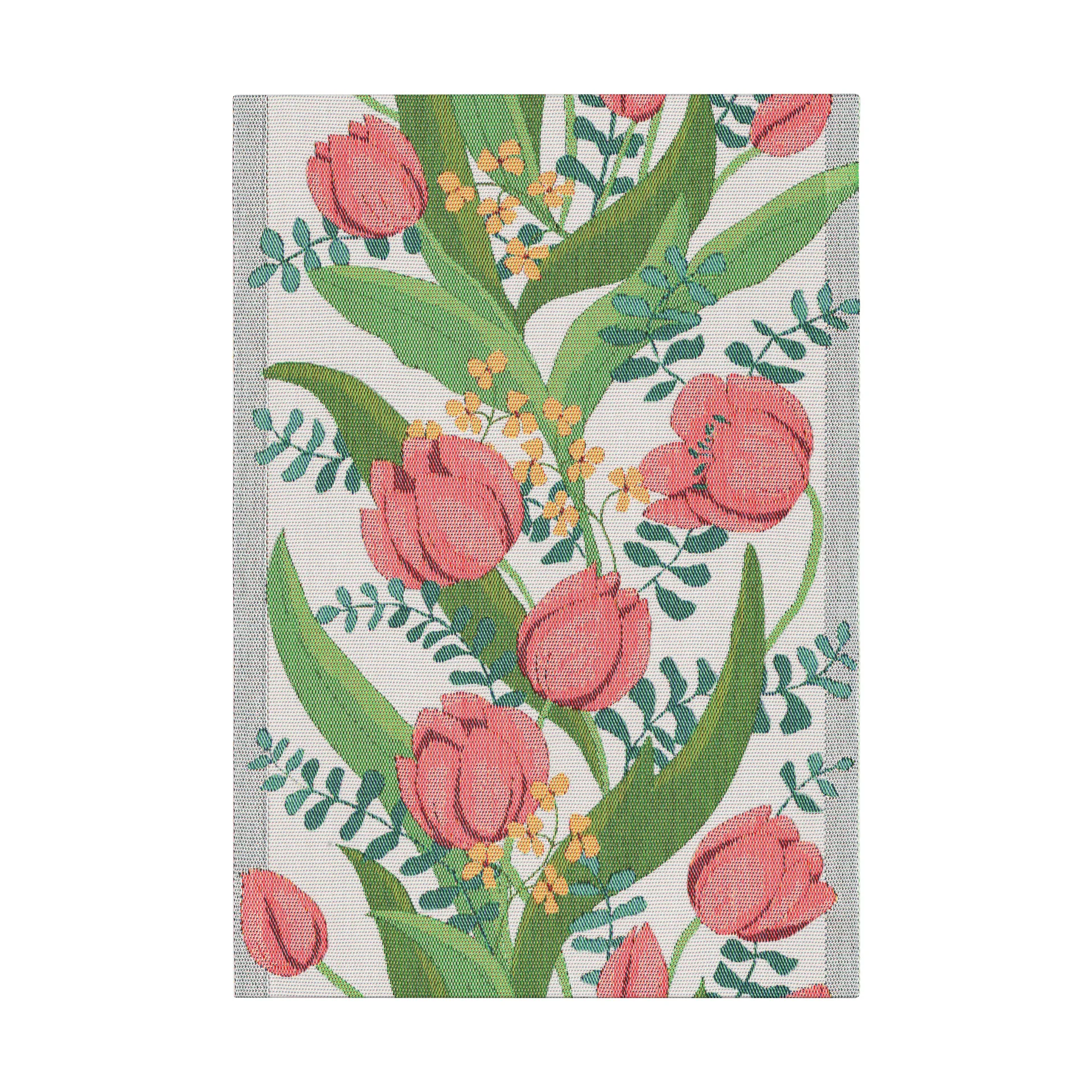 Tulpanlund viskestykke 35x50 cm, Flerfarvet Ekelund Linneväveri