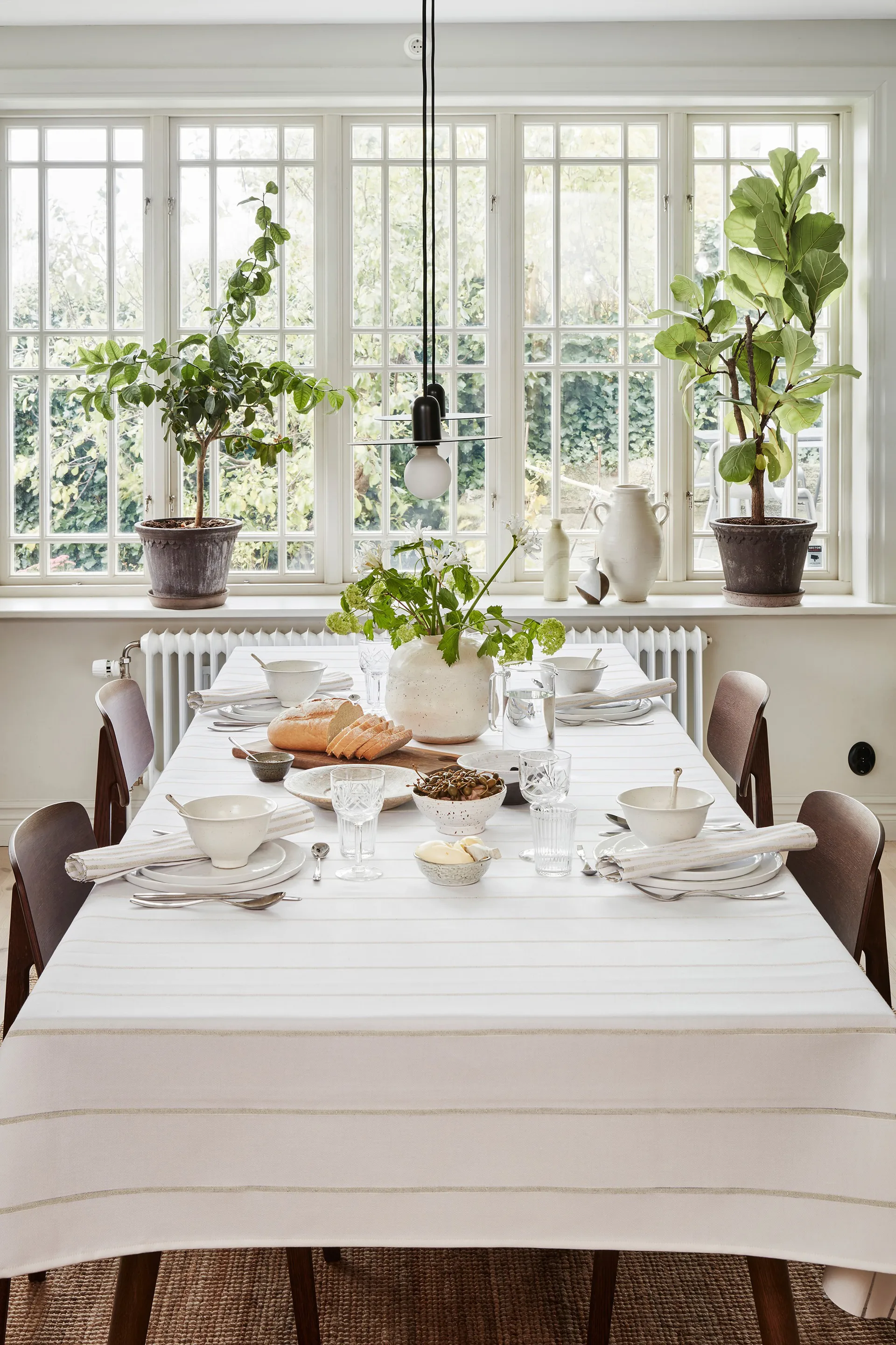 Tvärs borddug 150x210 cm, Ubleget Ekelund Linneväveri