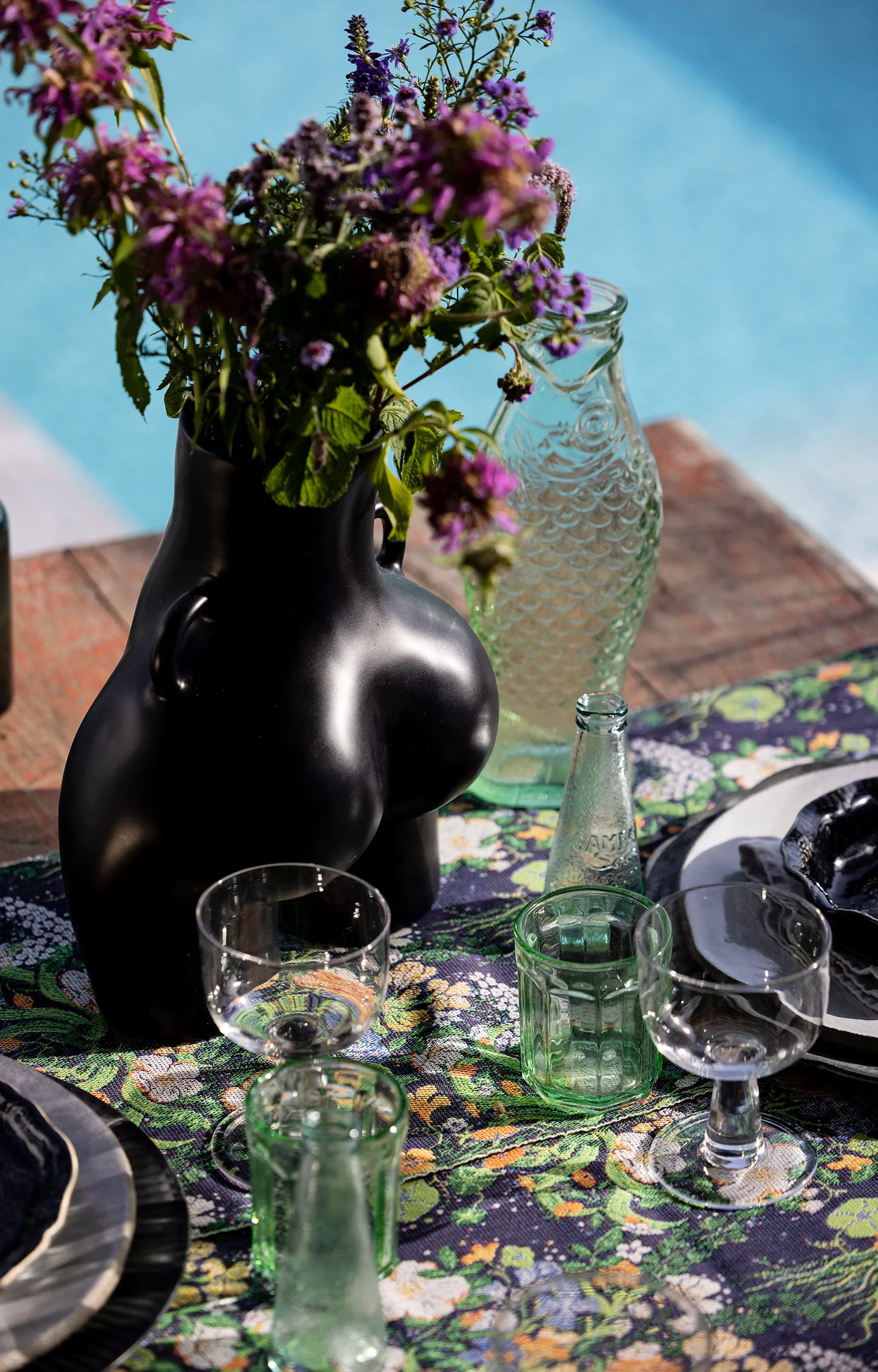 Vägrenen viskestykke 35x50 cm, Flerfarvet Ekelund Linneväveri