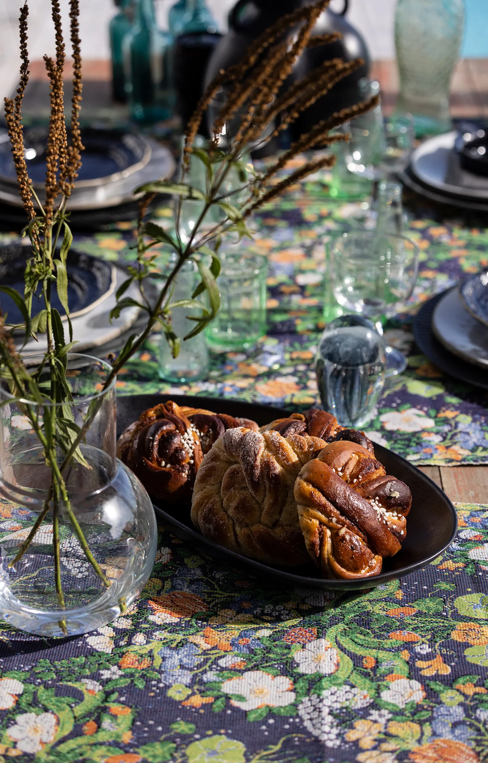 Vägrenen viskestykke 35x50 cm, Flerfarvet Ekelund Linneväveri