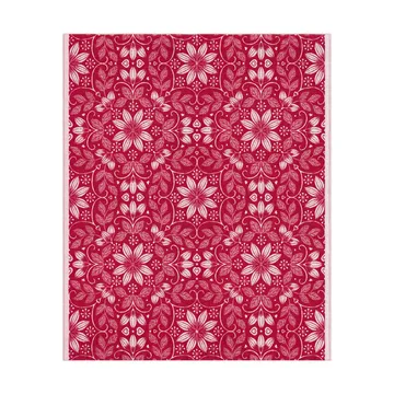 Värme bomuldsplaid 140x170 cm - Rød - Ekelund Linneväveri