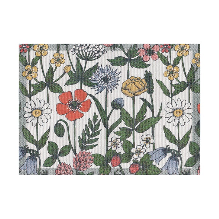 Vildblommor dækkeserviet 35x48 cm - Flerfarvet - Ekelund Linneväveri