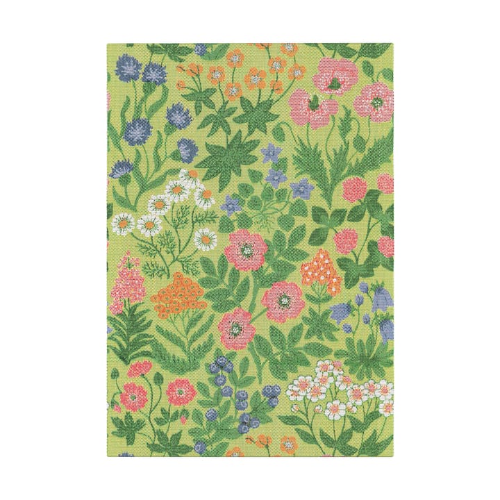 Vildblommor viskestykke 35x50 cm - Grøn - Ekelund Linneväveri