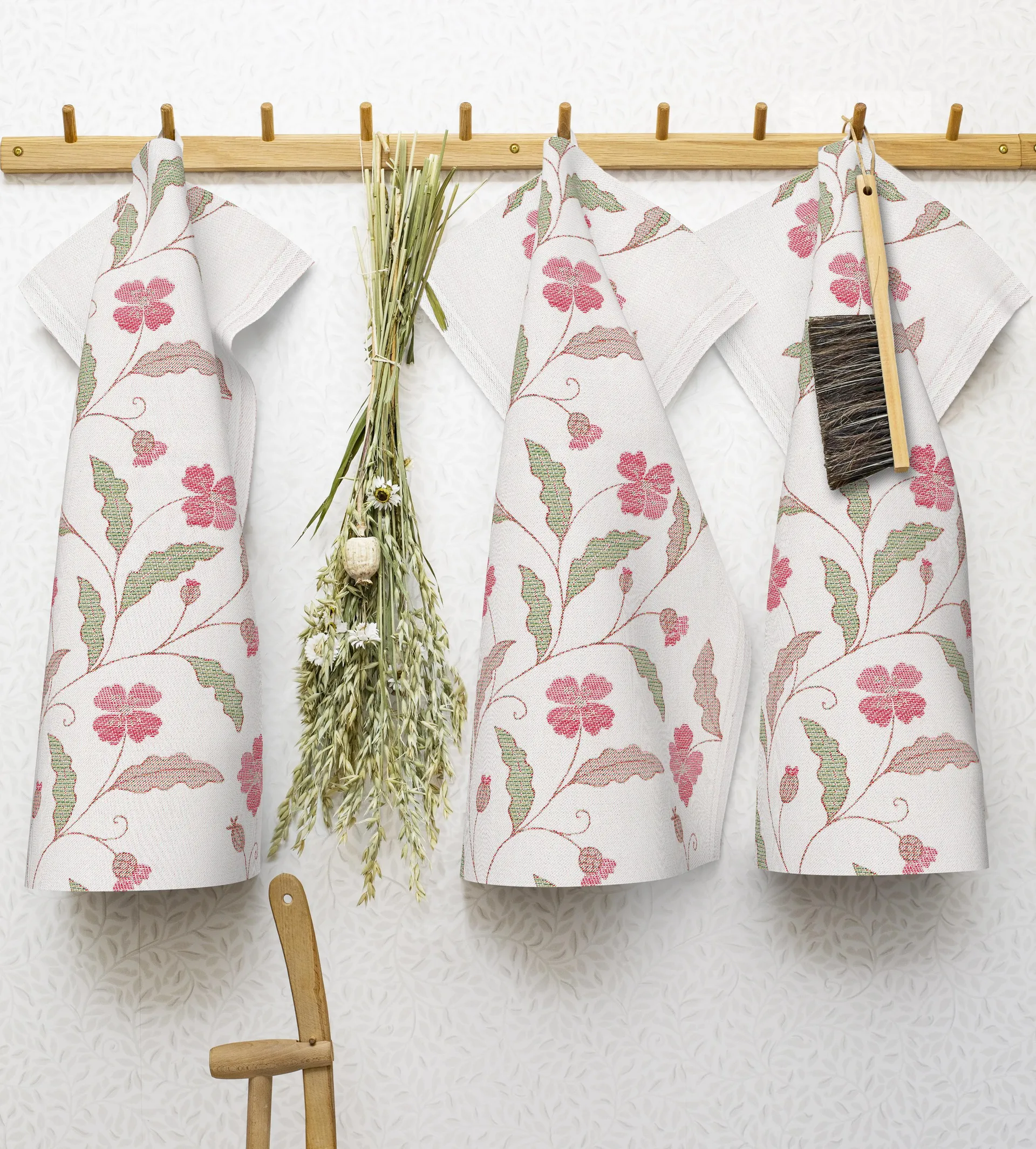 Vindvalmue viskestykke, 35x50 cm Ekelund Linneväveri