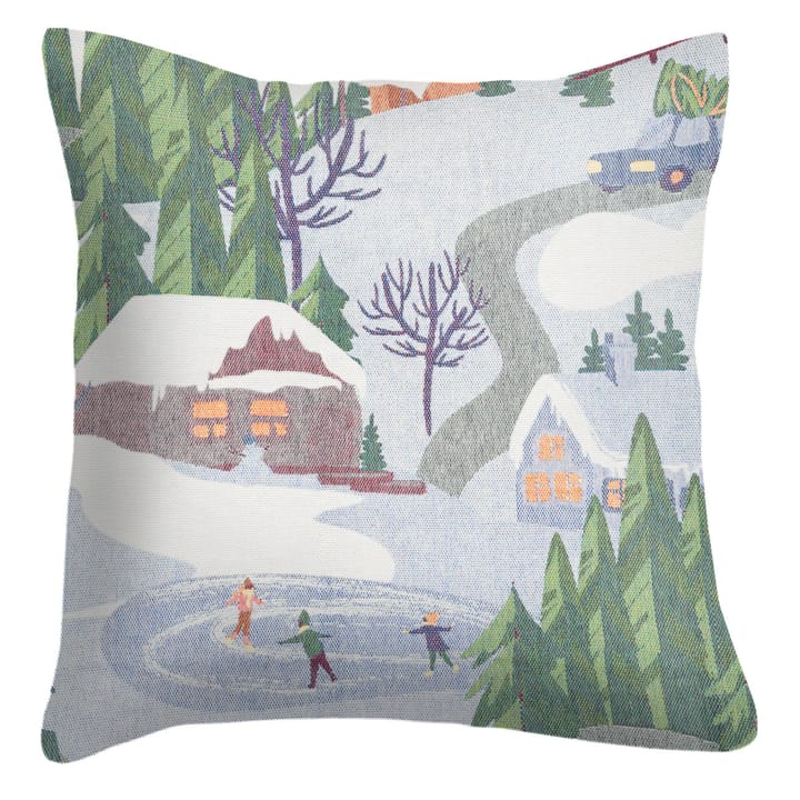 Vinterliv pudebetræk 40x40 cm - Multi - Ekelund Linneväveri