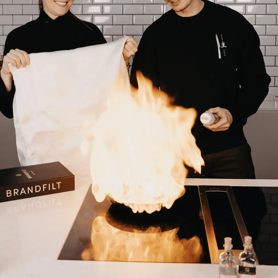 Eldstickan brandtæppe 120x120 cm, Sort Eldstickan