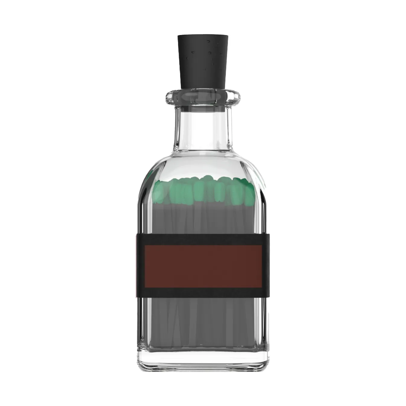 Lille eldstickan tændstikæske med 60 tændstikker, Smaragd Eldstickan