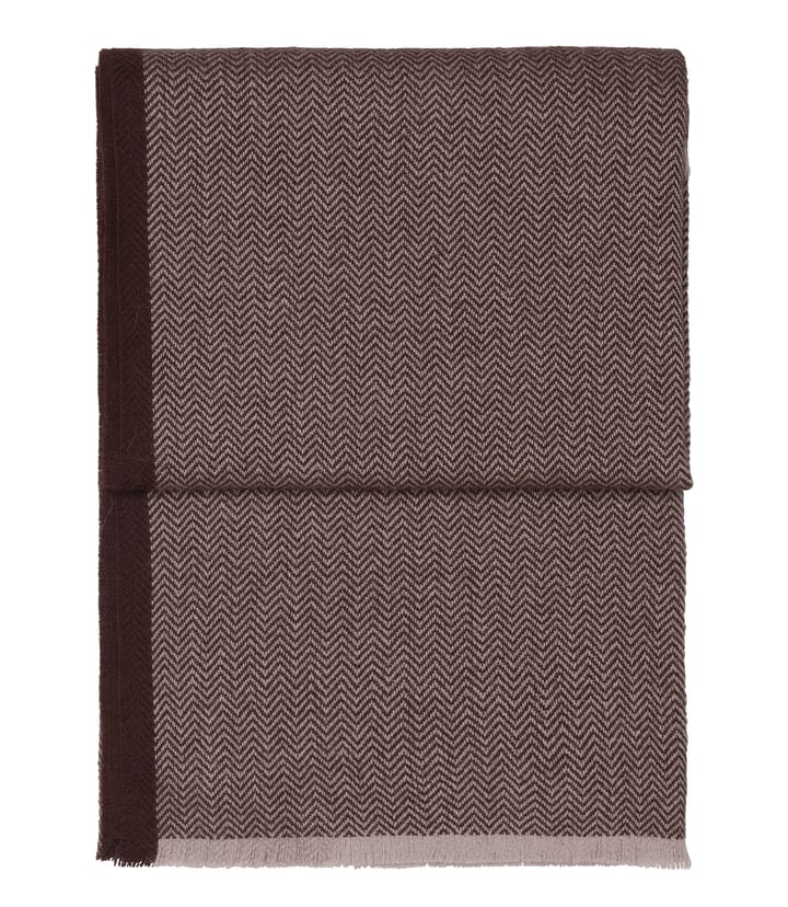 Herringbone plaid 130x190 cm - Chocolate/Beige - Elvang Denmark