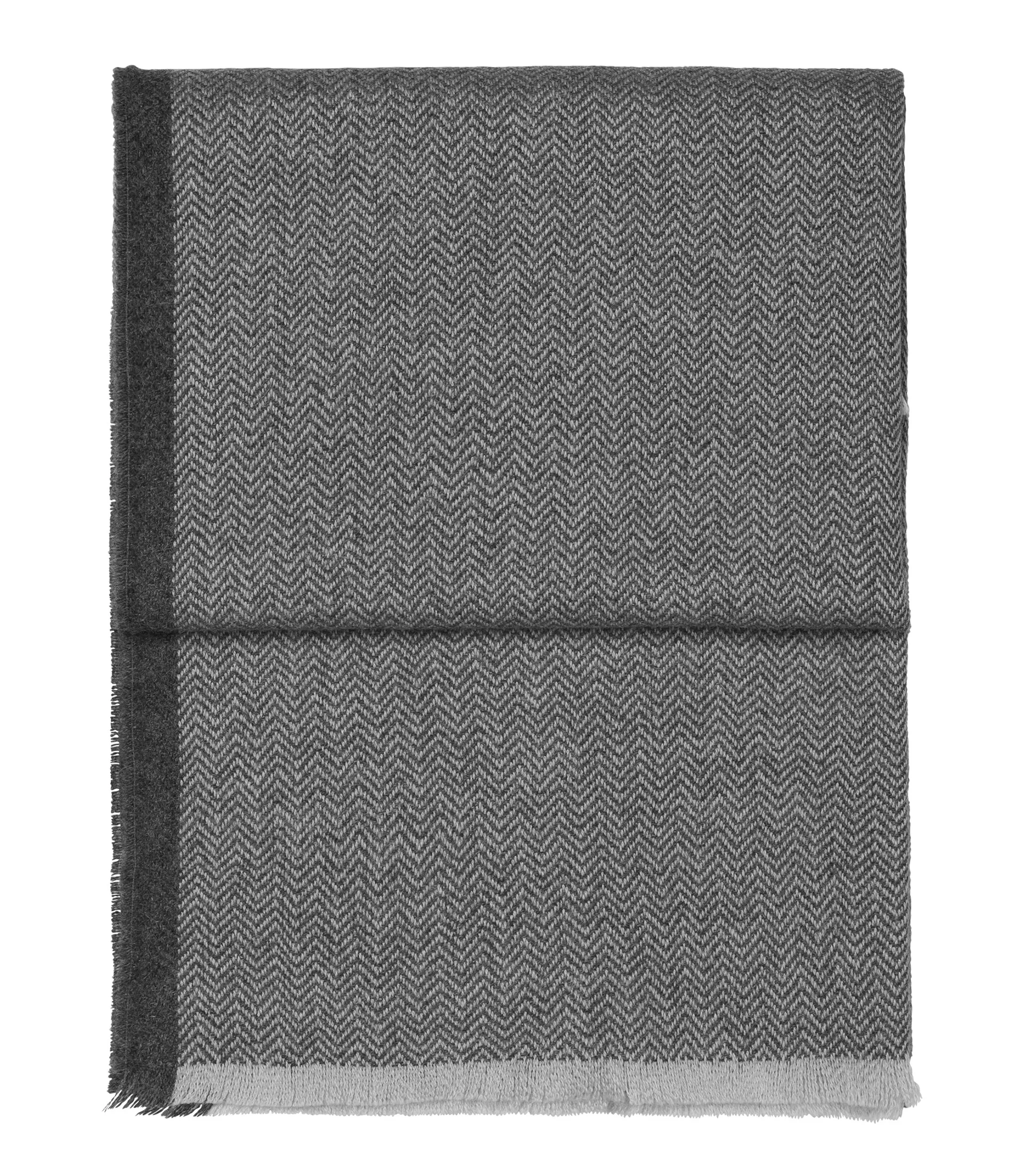 Herringbone plaid 130x190 cm, Light grey/Grey Elvang Denmark