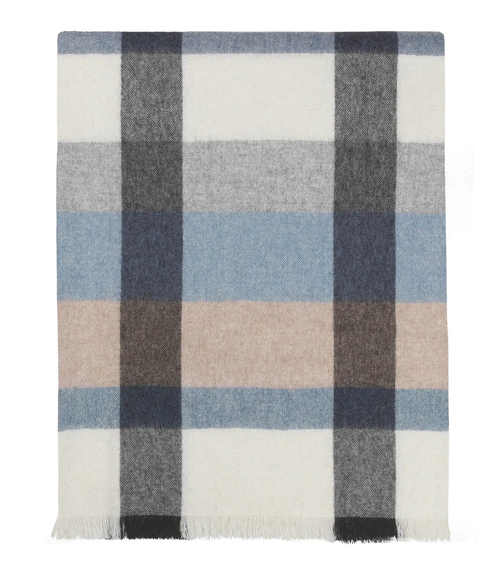 Intersection plaid 130x190 cm, Ocean blue/Grey Elvang Denmark