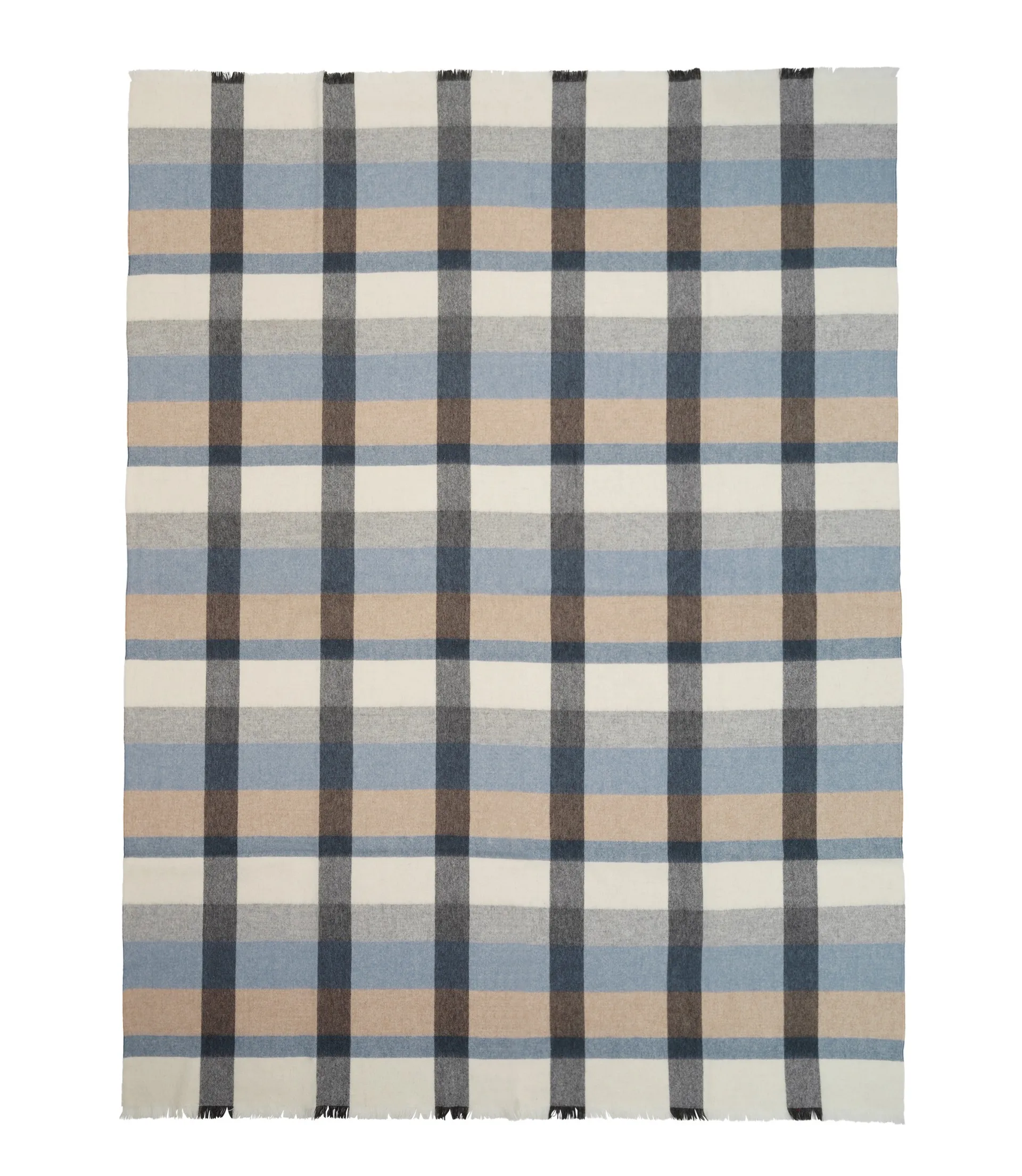 Intersection plaid 130x190 cm, Ocean blue/Grey Elvang Denmark