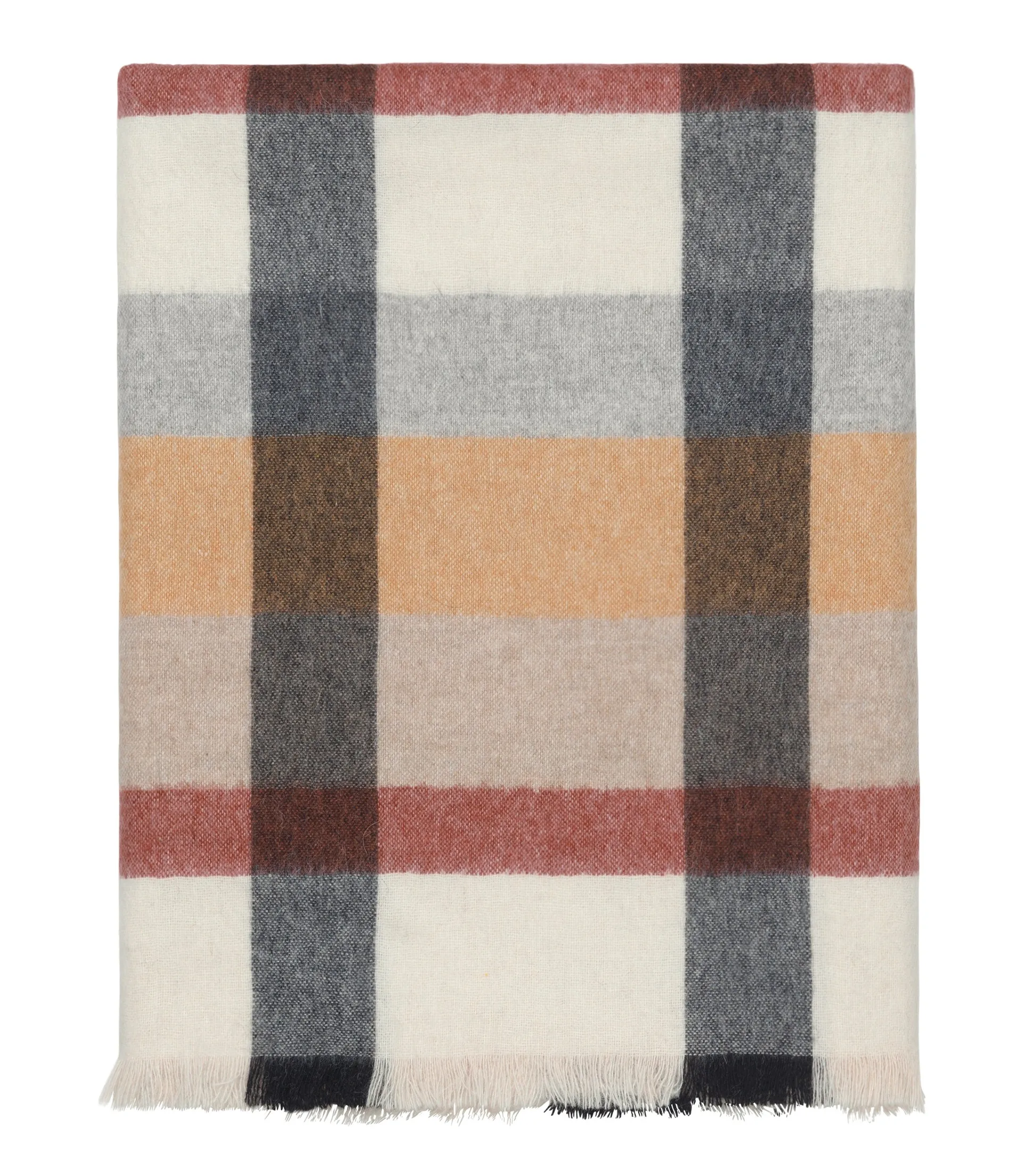 Intersection plaid 130x190 cm, Rusty red/Grey Elvang Denmark