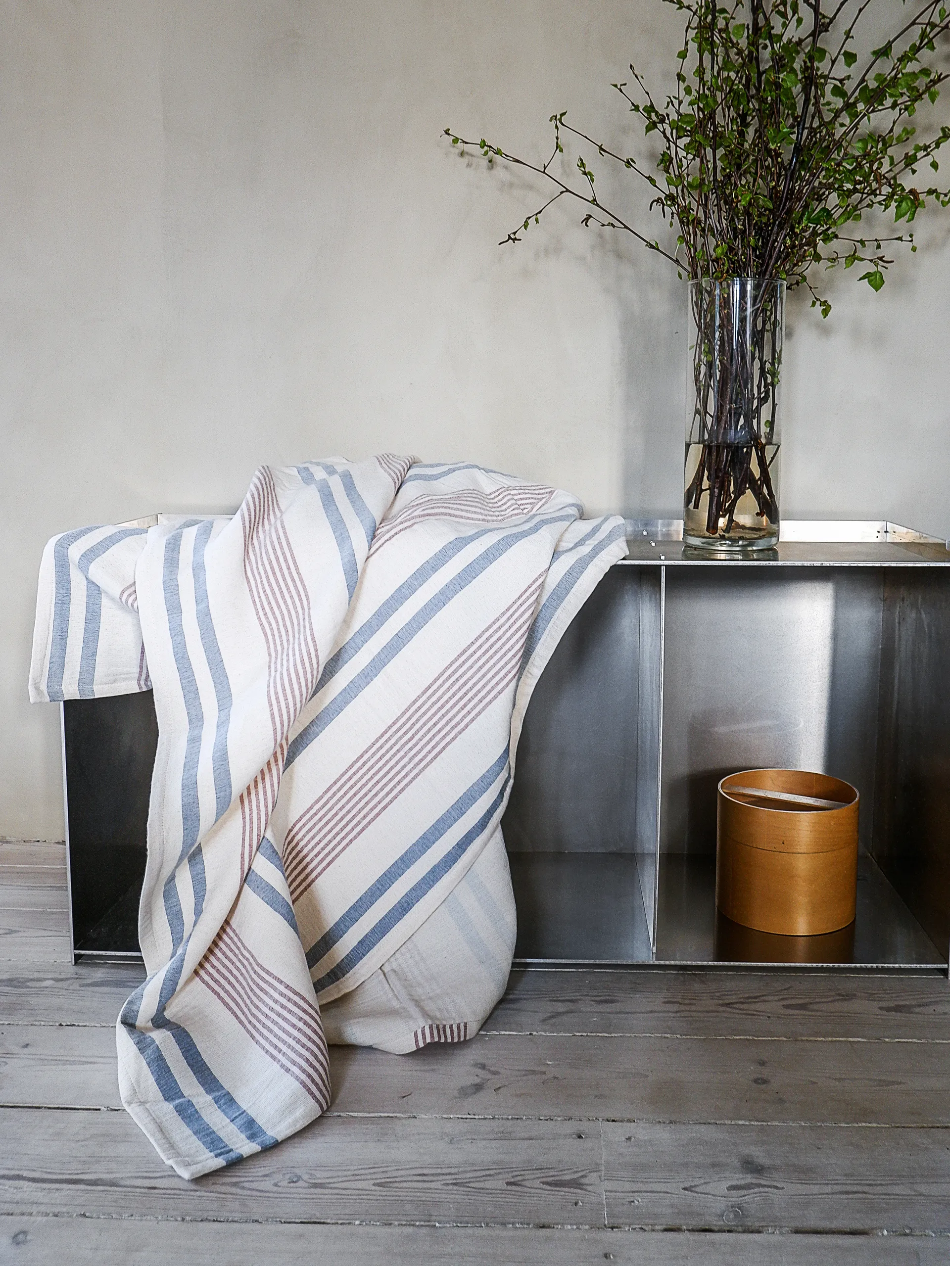 Iris plaid 130x215 cm, Blue/Rusty red Elvang Denmark