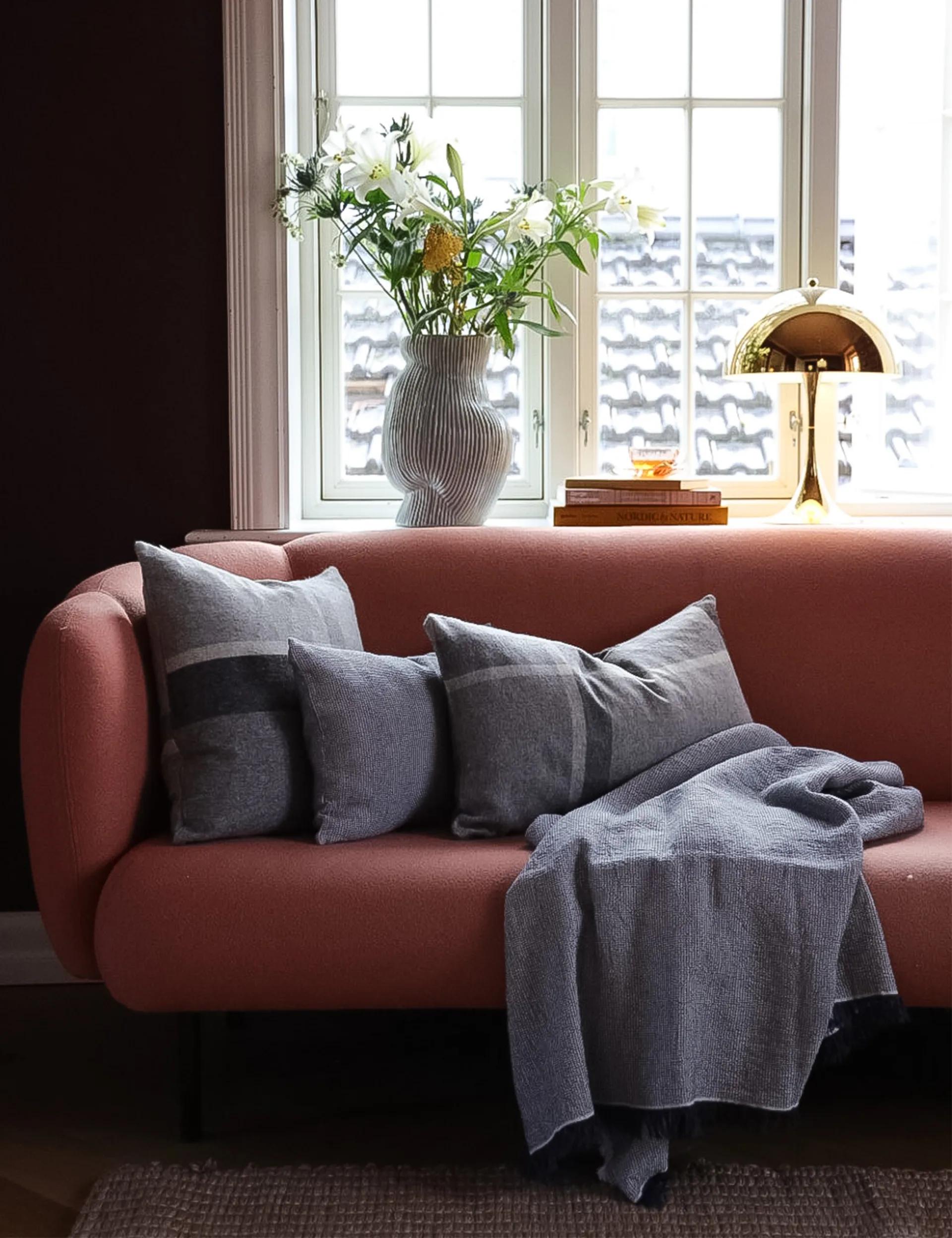 Manhattan pudebetræk 50x50 cm, Grey Elvang Denmark