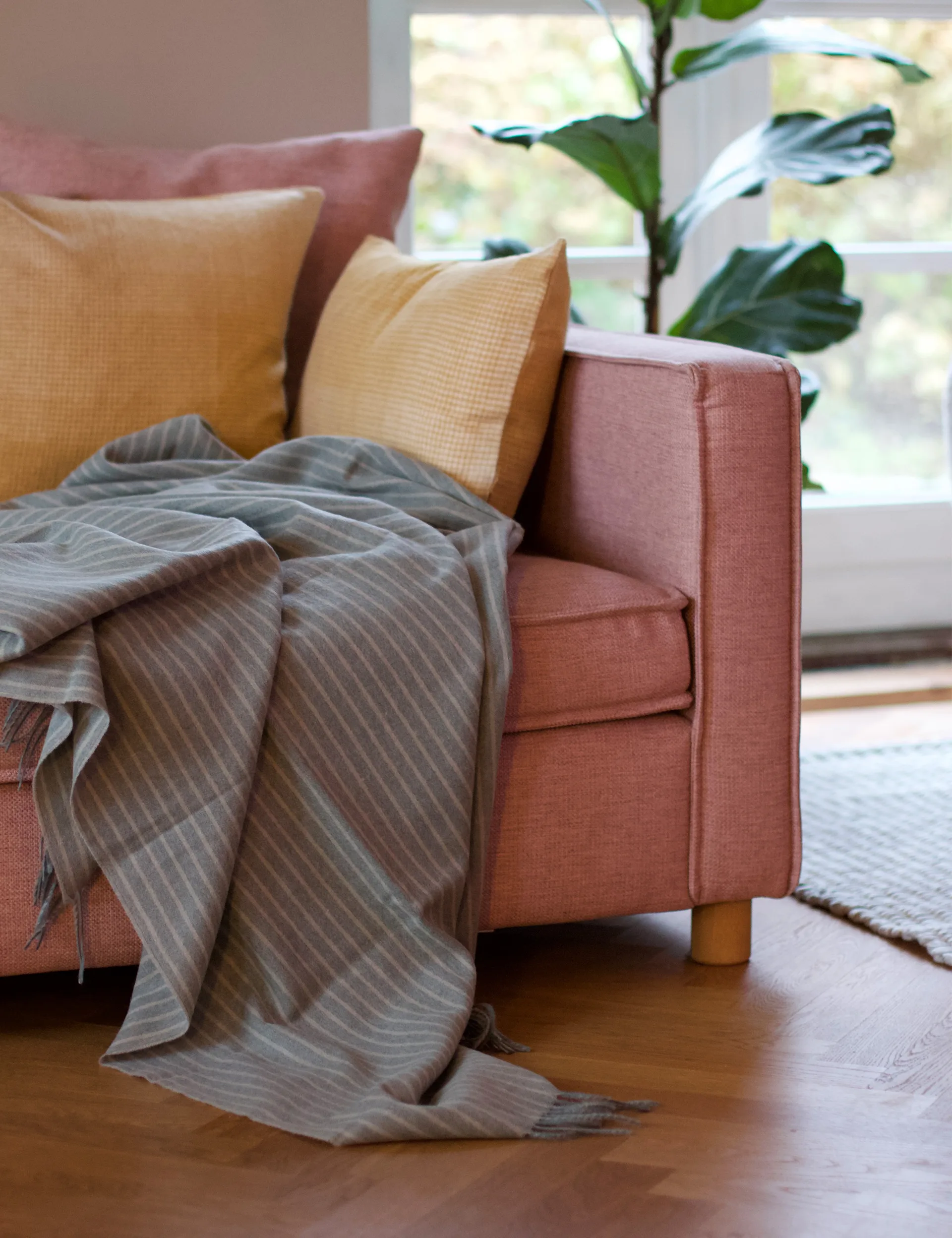 Stripes uldplaid 130x200 cm, Green Elvang Denmark