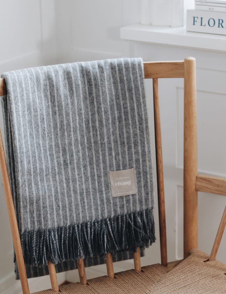 Stripes uldplaid 130x200 cm - Grey - Elvang Denmark