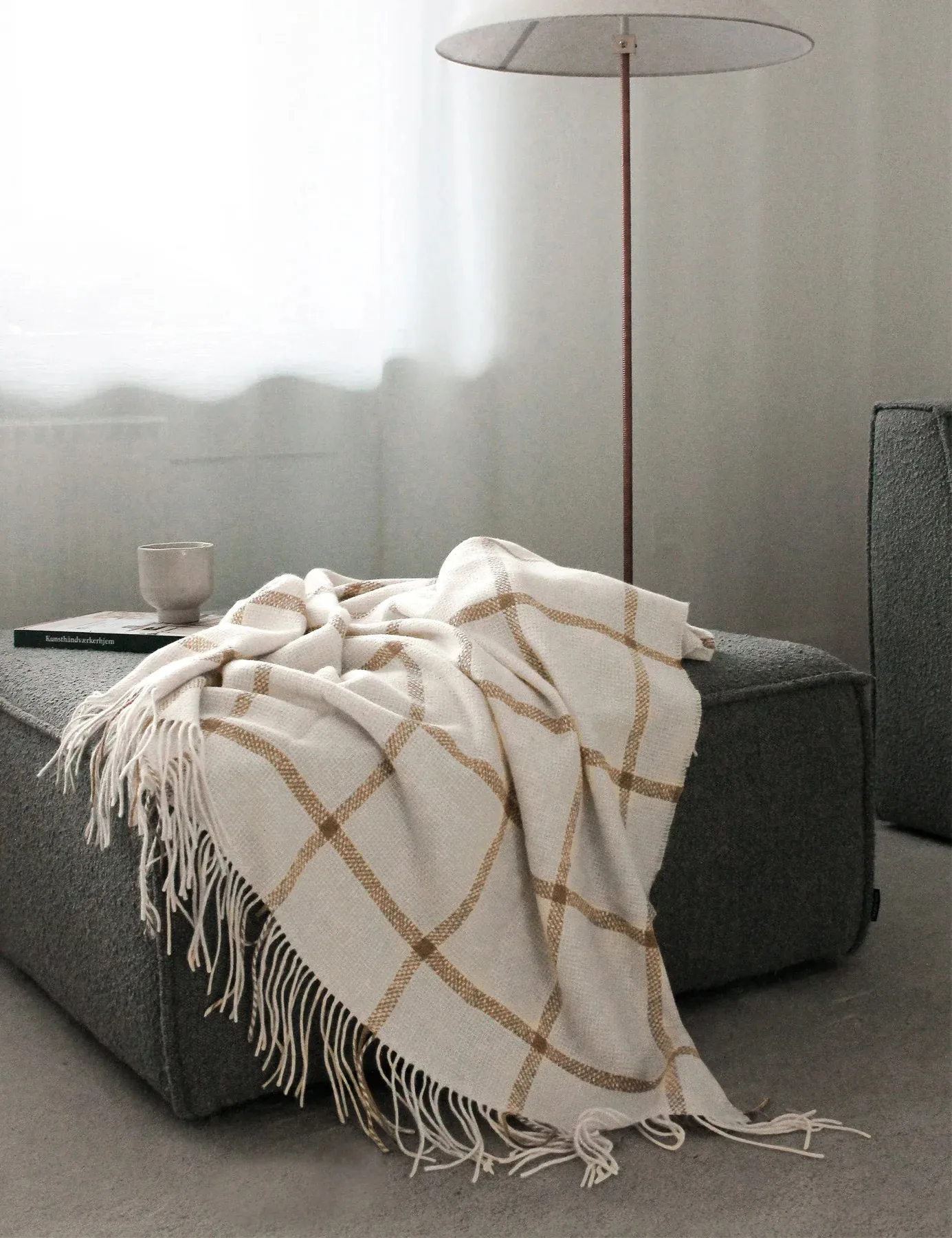 Tartan plaid 130x190 cm, Ivory Elvang Denmark