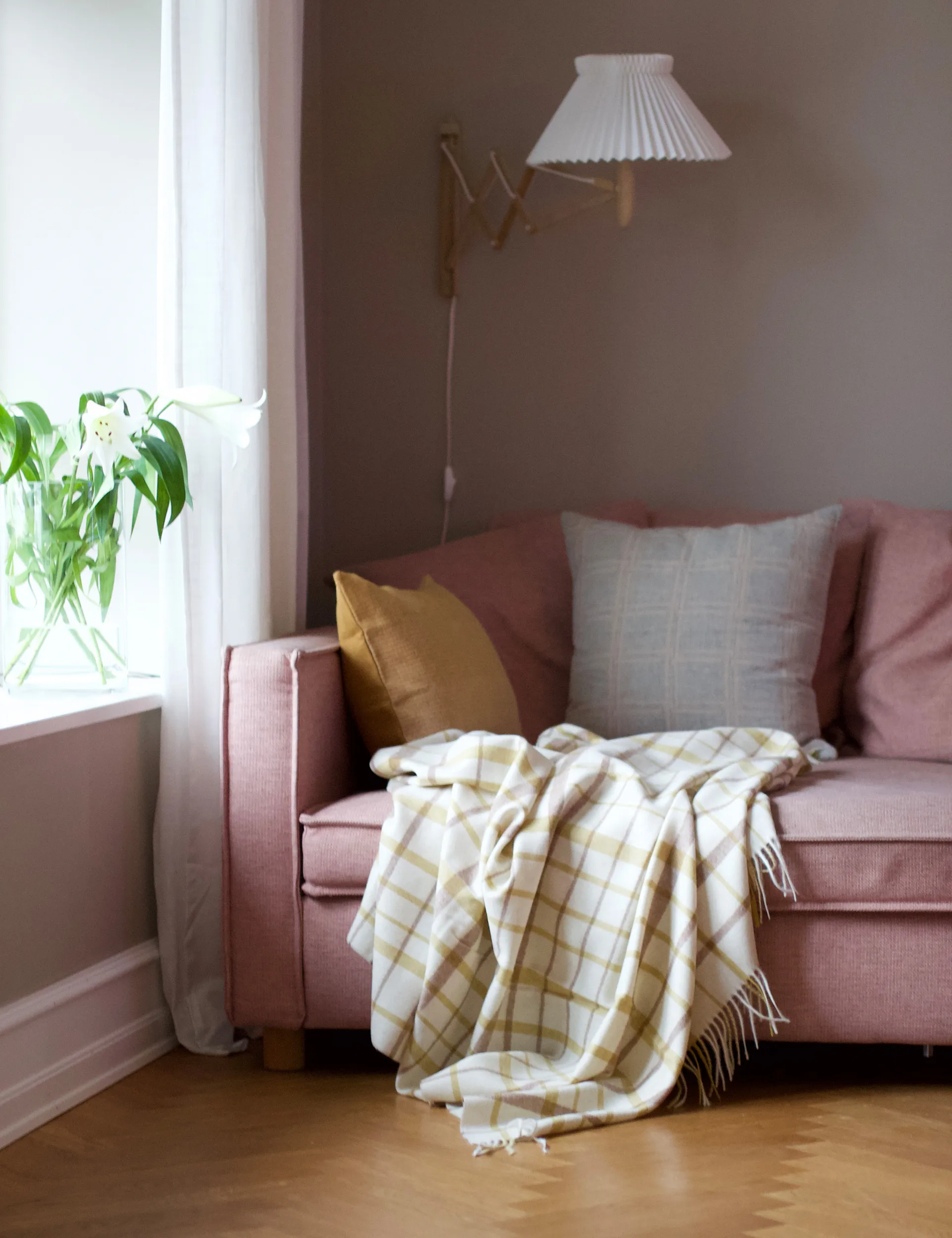 Tweed plaid 130x200 cm, Light yellow Elvang Denmark