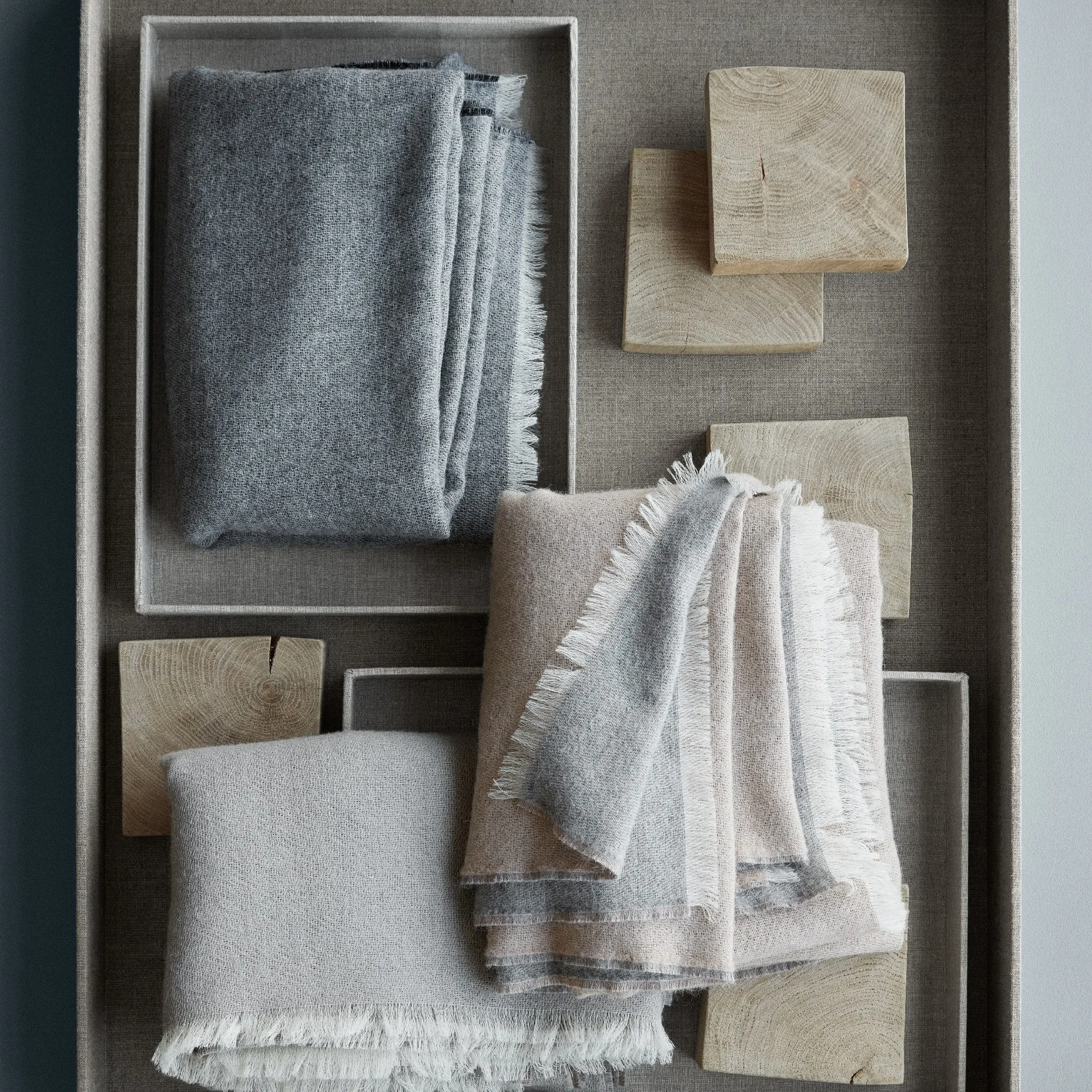 Venice plaid, White-latte Elvang Denmark