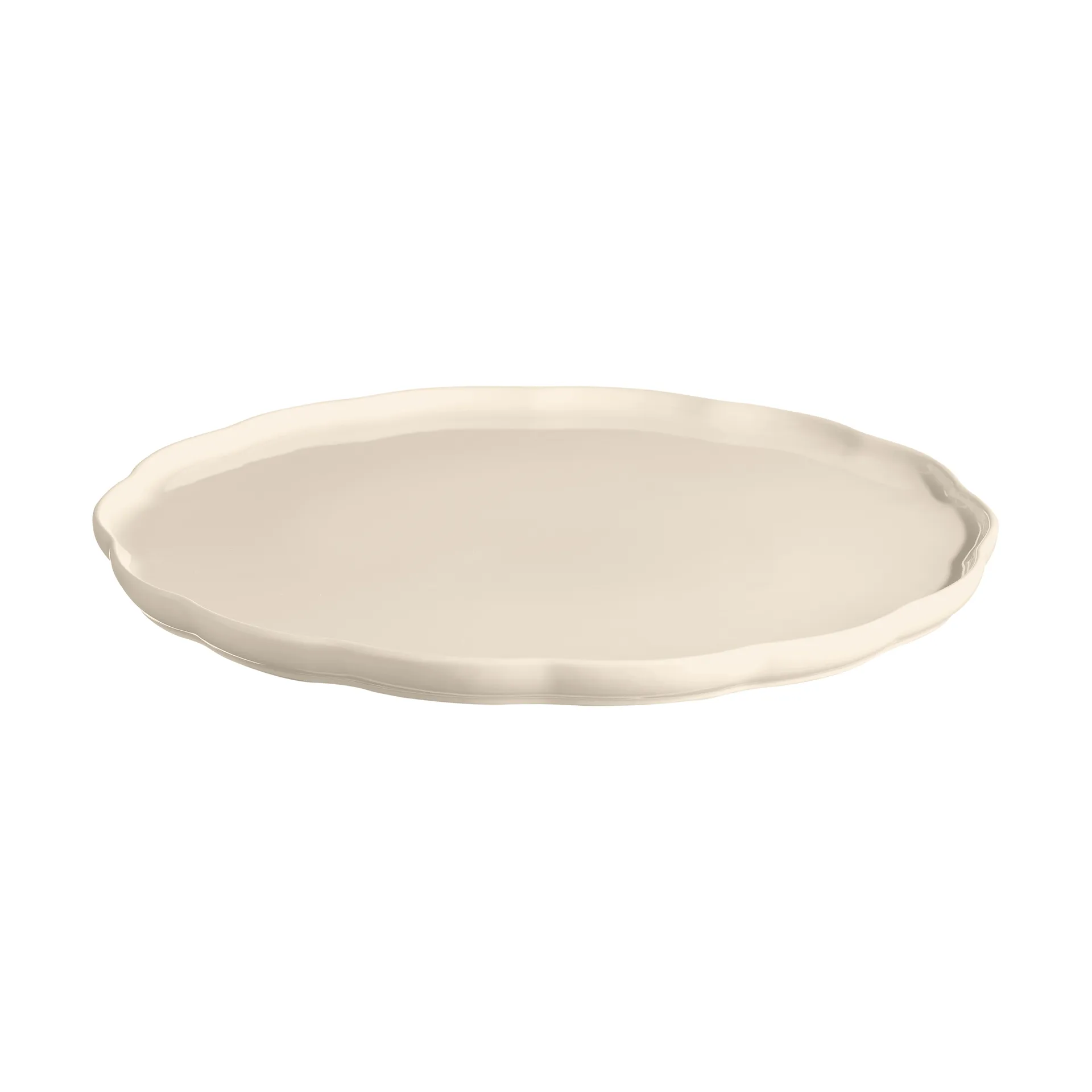 Emile Henry Madeleine serveringsfad, Cream, rund Emile Henry