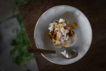 Ernst asiet stentøj - Hvid-natur, Ø17x3 cm - ERNST