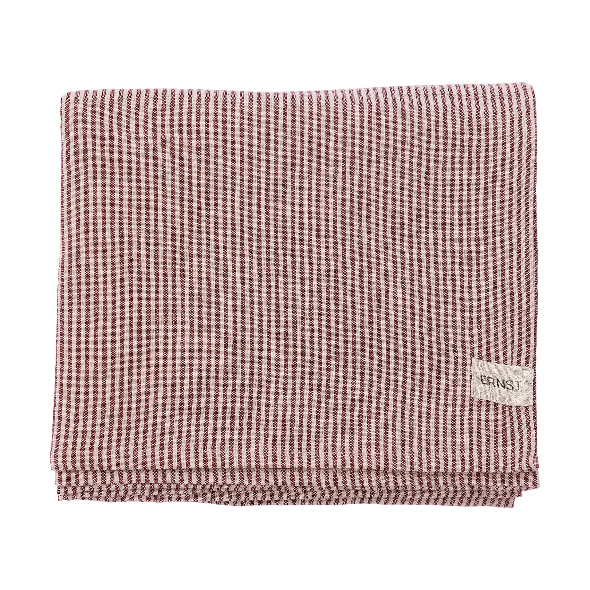 Ernst borddug smalle striber 145x300 cm, Rød-beige ERNST