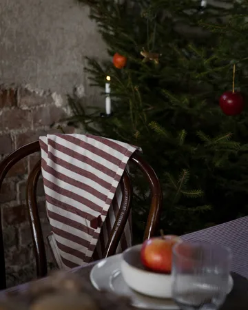 Ernst borddug stribet 145x300 cm - Rød-hvid - ERNST