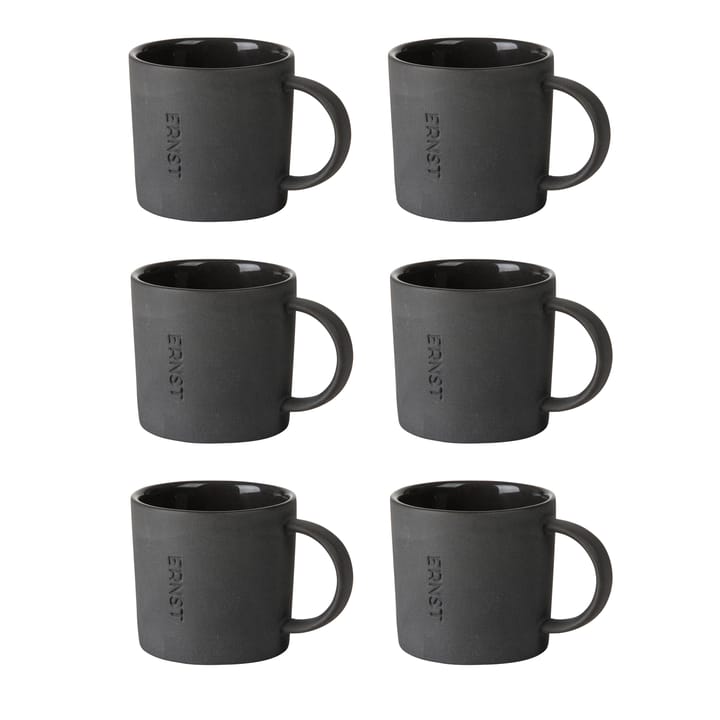 Ernst espressokop stentøj 6-pak - Mørkegrå - ERNST