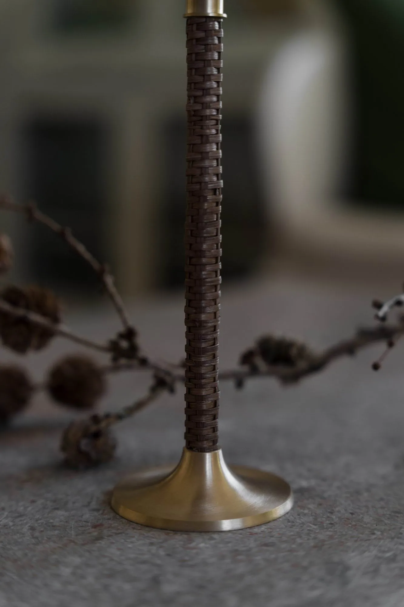 Ernst flettet lysestage, Messing, Ø8x25 cm ERNST