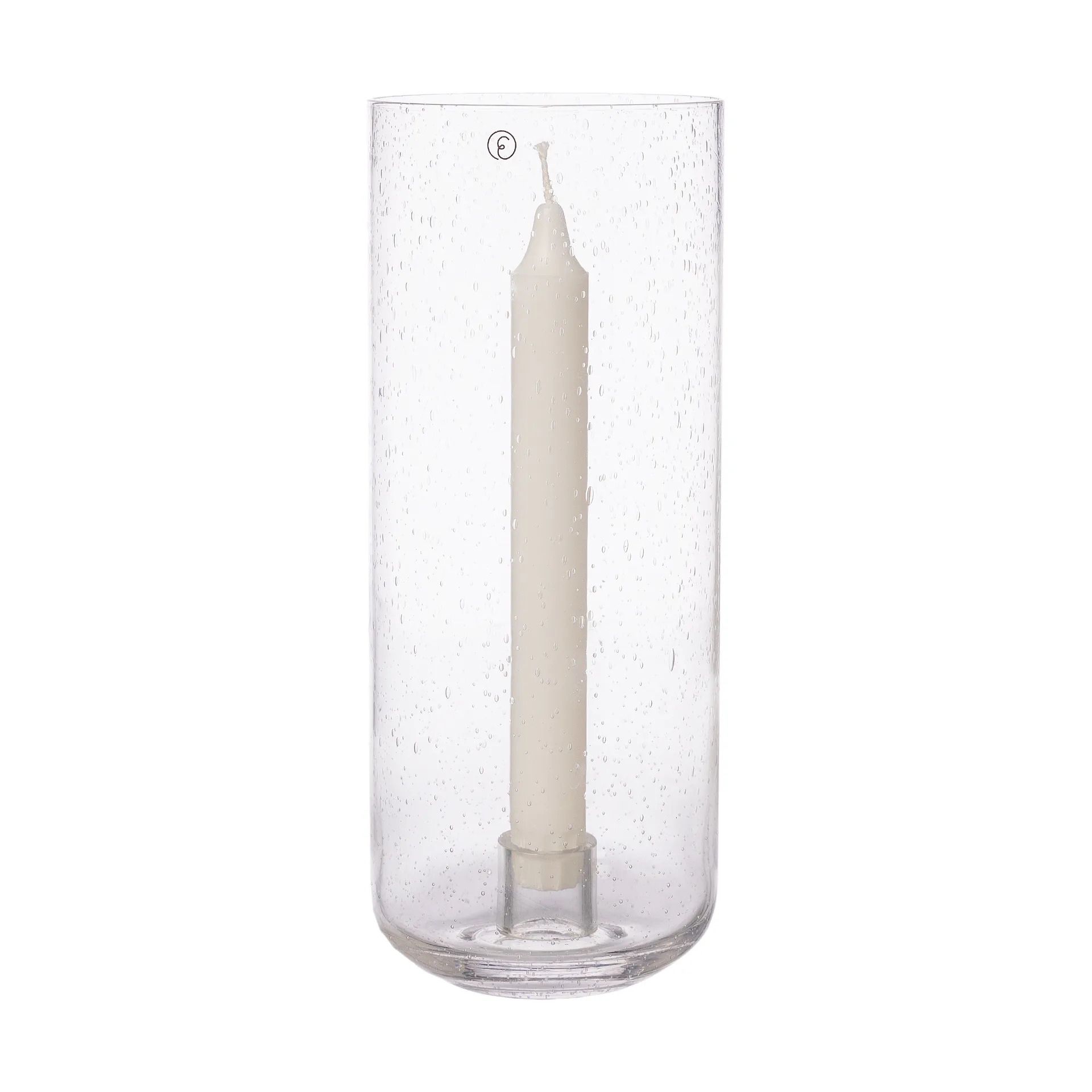 Ernst fyrfadsstage i glas, Ø11x25 cm ERNST