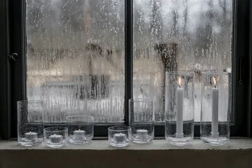 Ernst fyrfadsstage i glas - Ø11x25 cm - ERNST