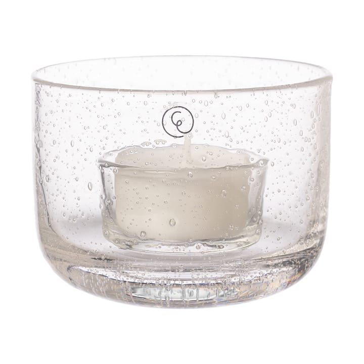 Ernst fyrfadsstage i glas - Ø8x6 cm - ERNST