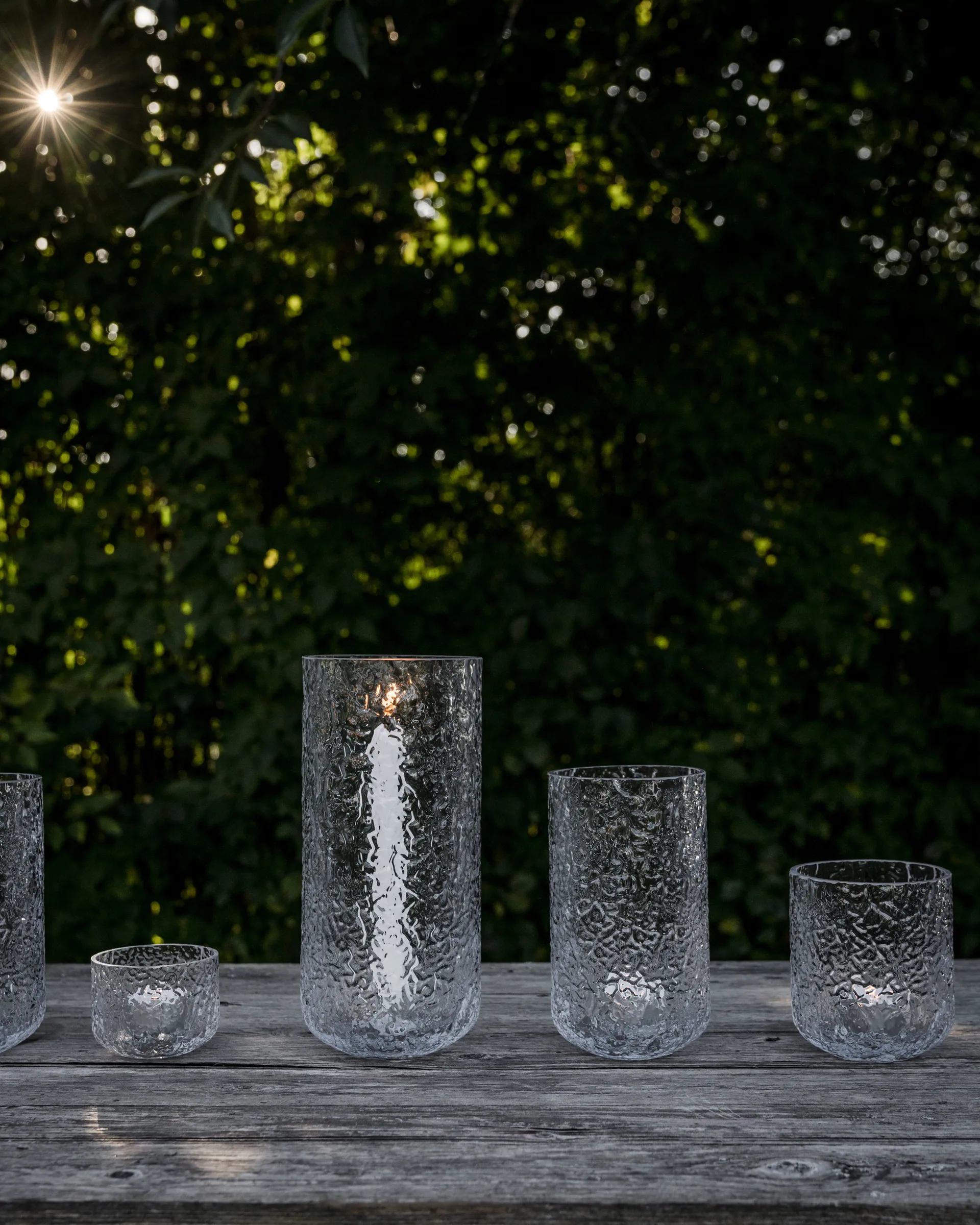 Ernst fyrfadsstage mønstret, Ø9x15 cm ERNST