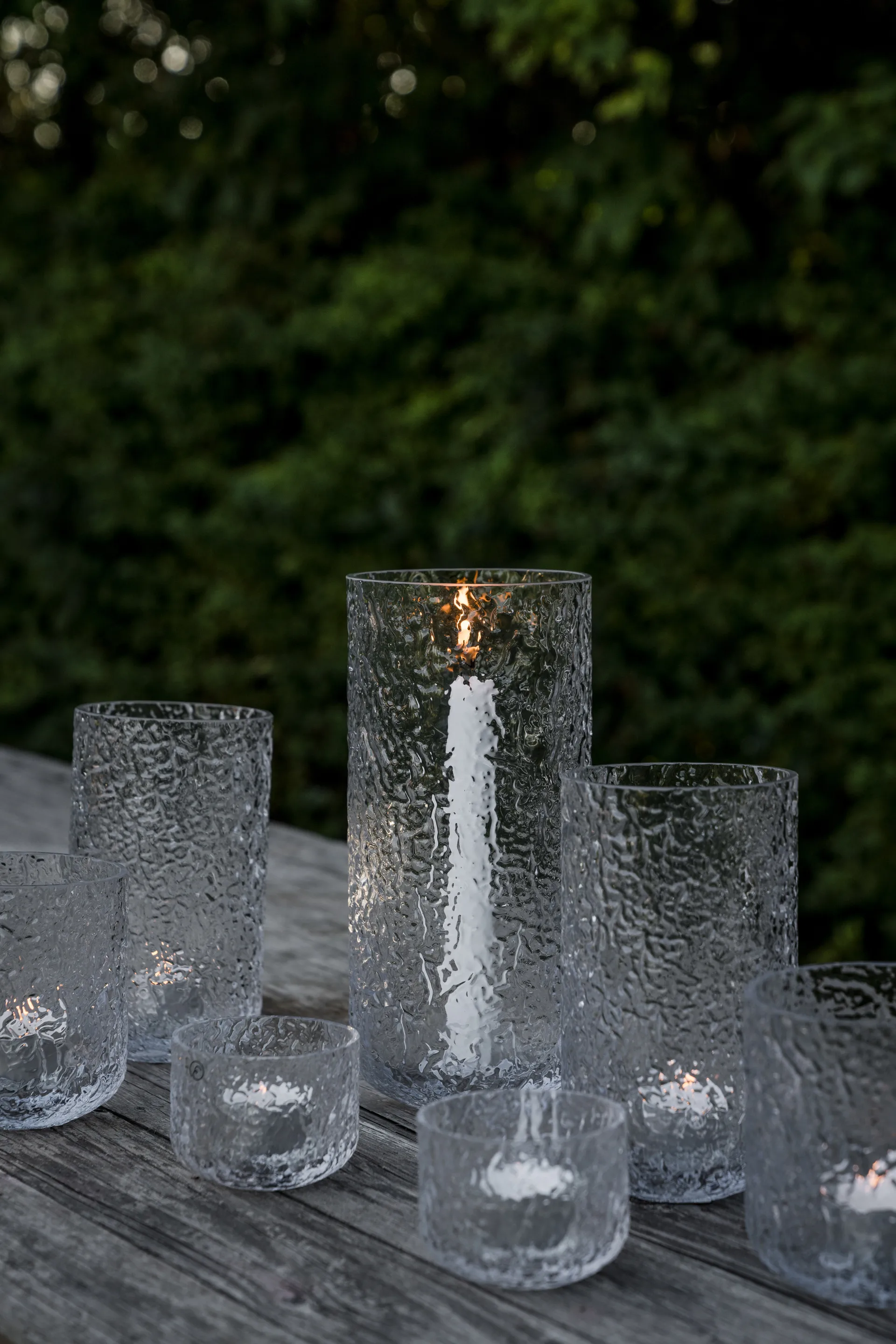 Ernst fyrfadsstage mønstret, Ø9x15 cm ERNST