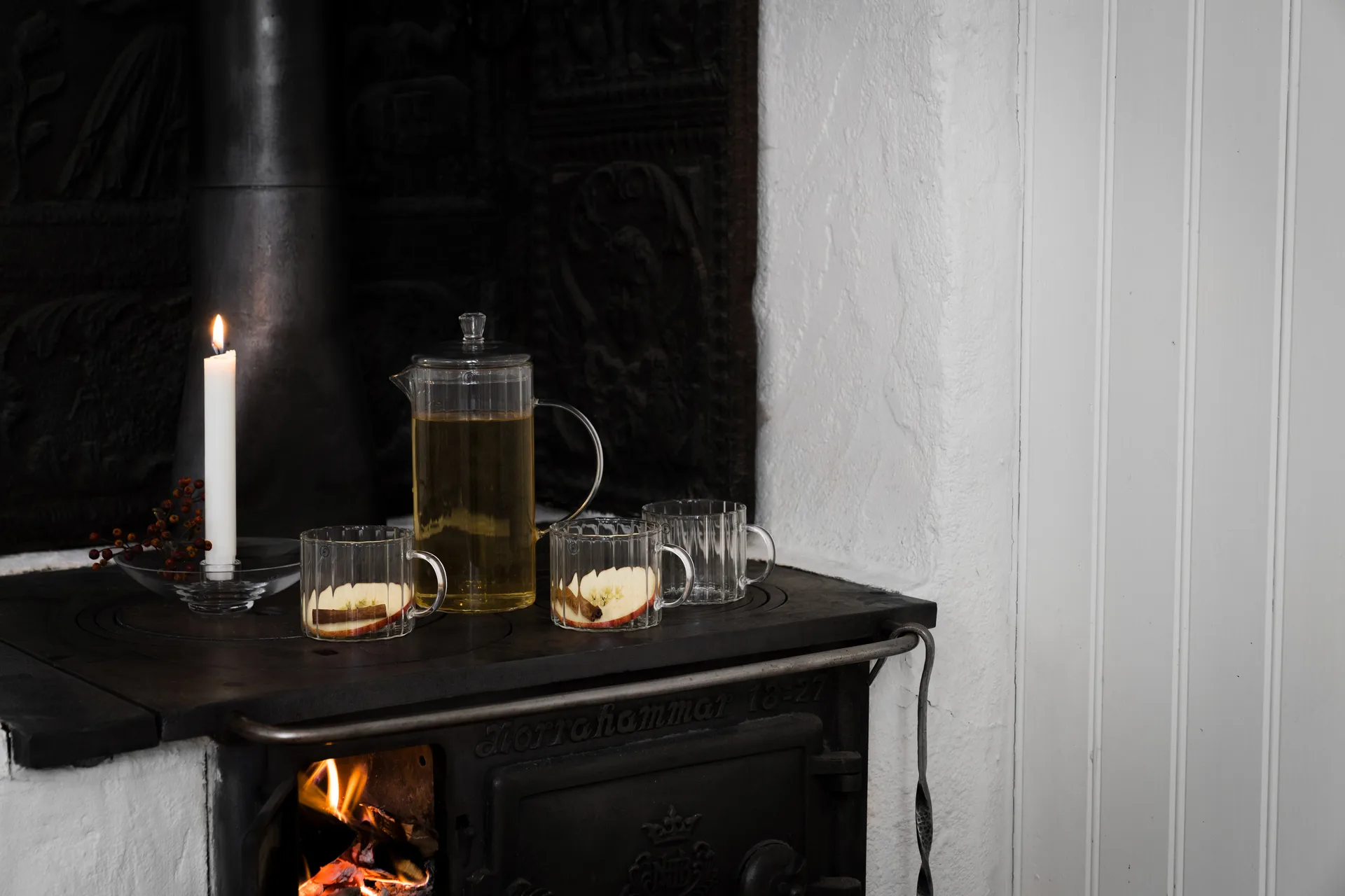 Ernst glaskrus rillet Ø8 cm, Klar ERNST