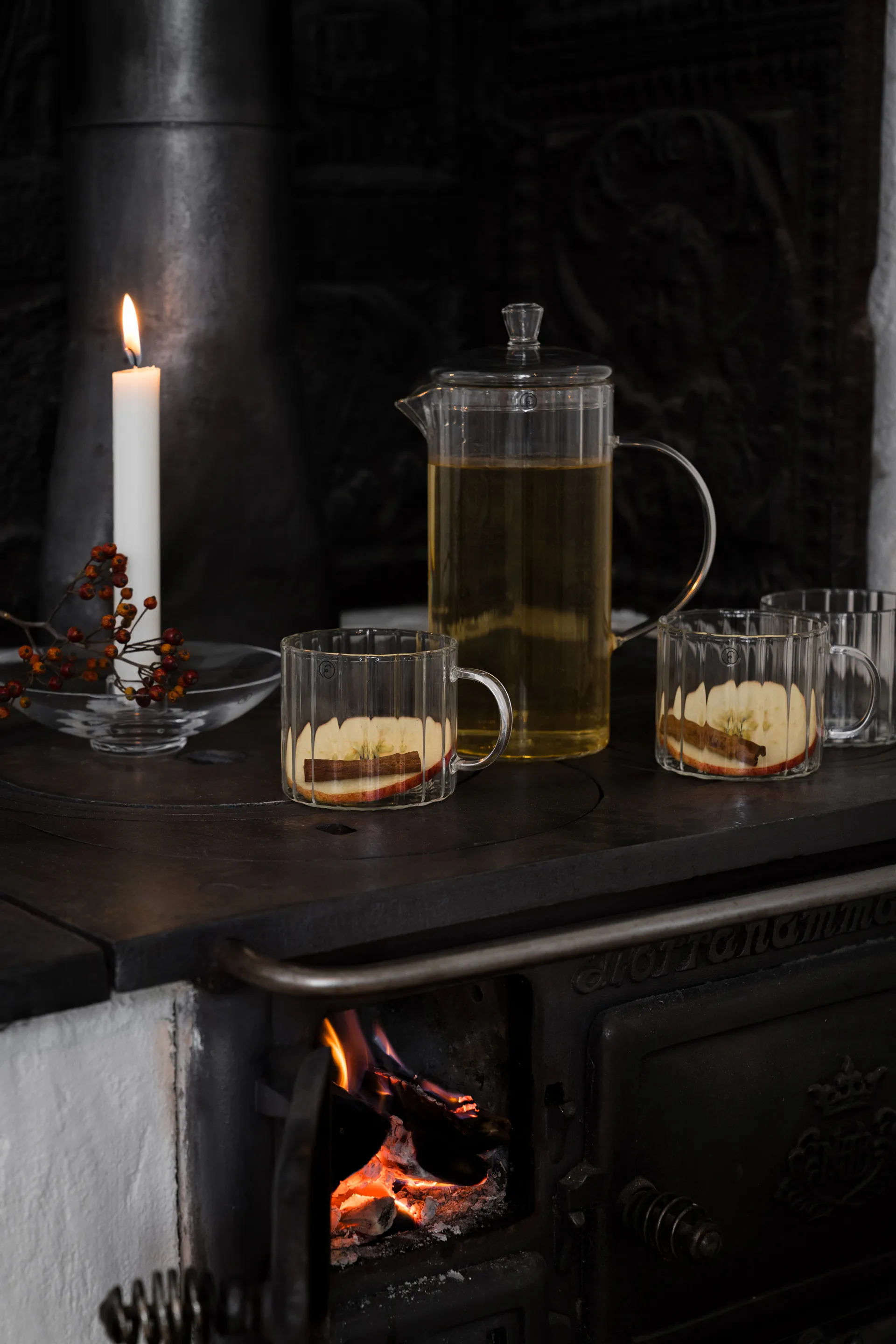 Ernst glaskrus rillet Ø8 cm, Klar ERNST