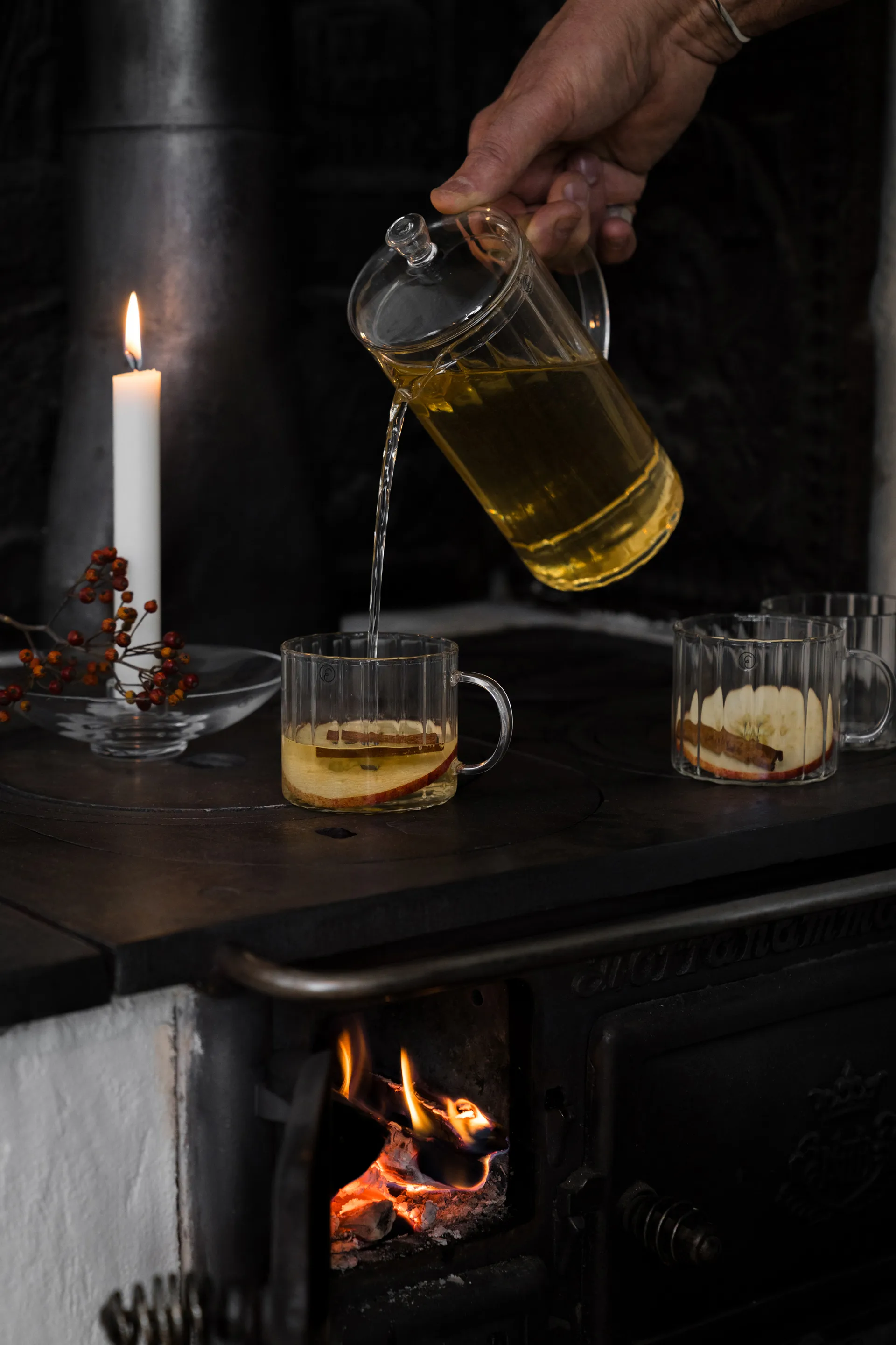 Ernst glaskrus rillet Ø8 cm, Klar ERNST