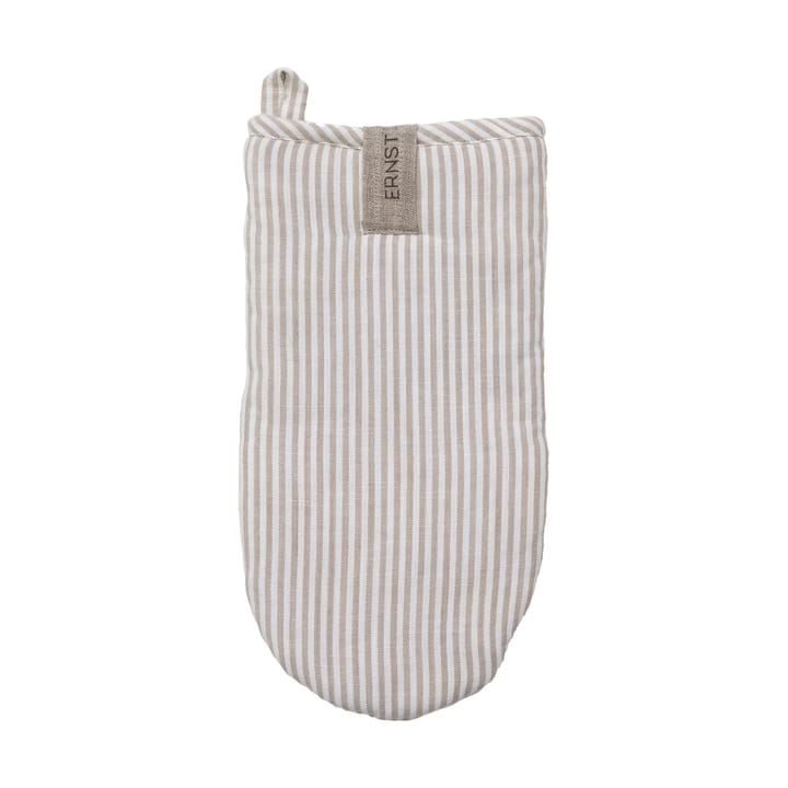 Ernst grydehandske stribet - Beige-hvid stribe - ERNST