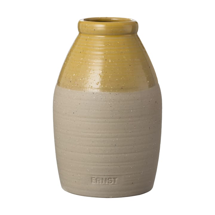 Ernst halvglaseret vase gul - 16 cm - ERNST