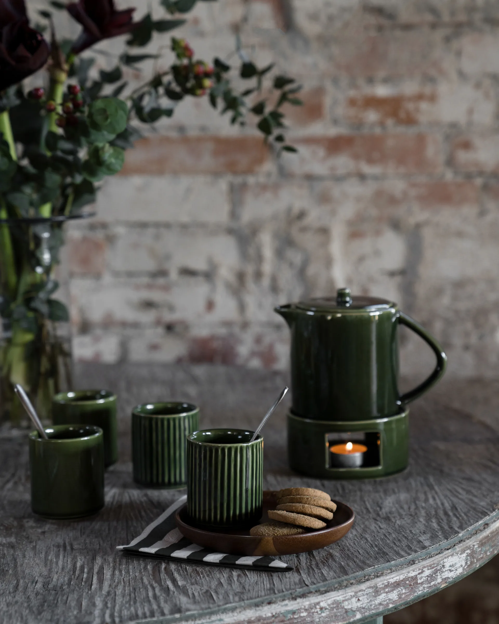 Ernst krus uden hank rillet 19 cl, Grøn ERNST