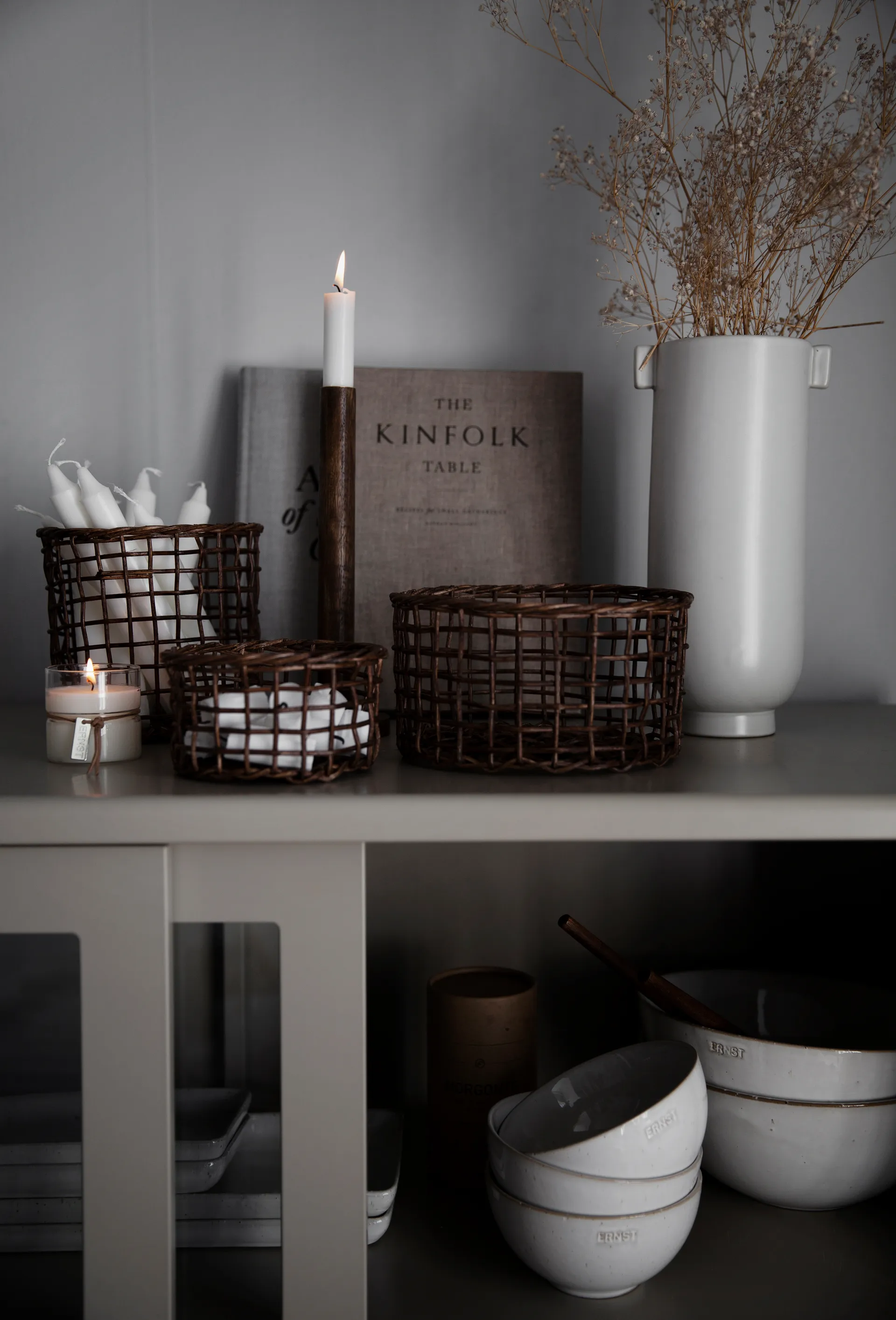 Ernst kurv bambus 4-pak, Mørkebrun ERNST