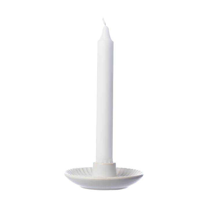 Ernst lysestage Ø10,5x3,5 cm - Hvid - ERNST