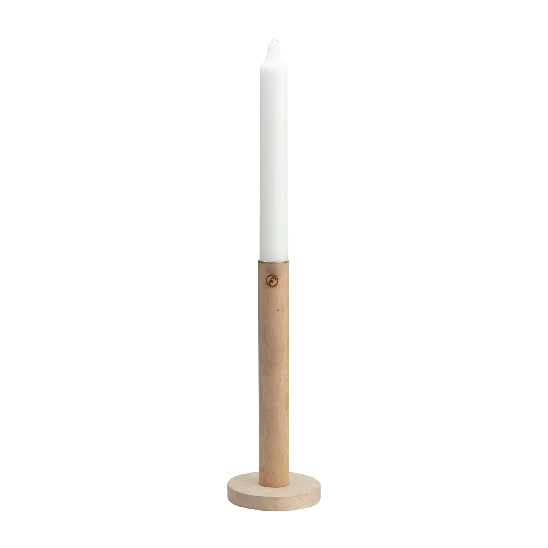 Ernst lysestage i træ 20 cm, Natur ERNST