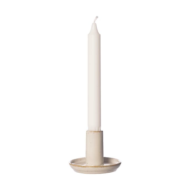 Ernst lysestage naturhvid - Ø9x6 cm - ERNST