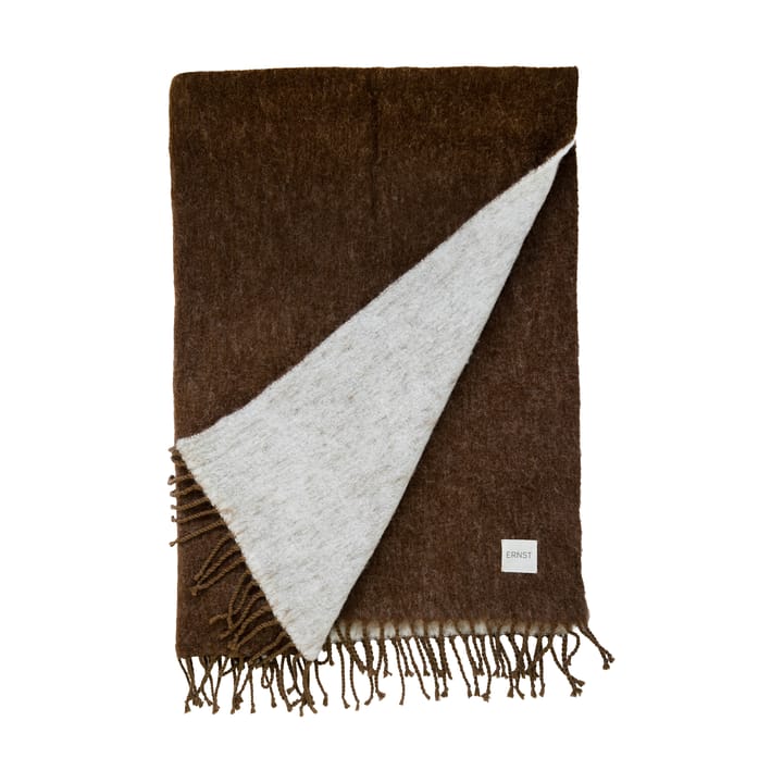 Ernst plaid med frynser 130x170 cm - Kola-hvid - ERNST