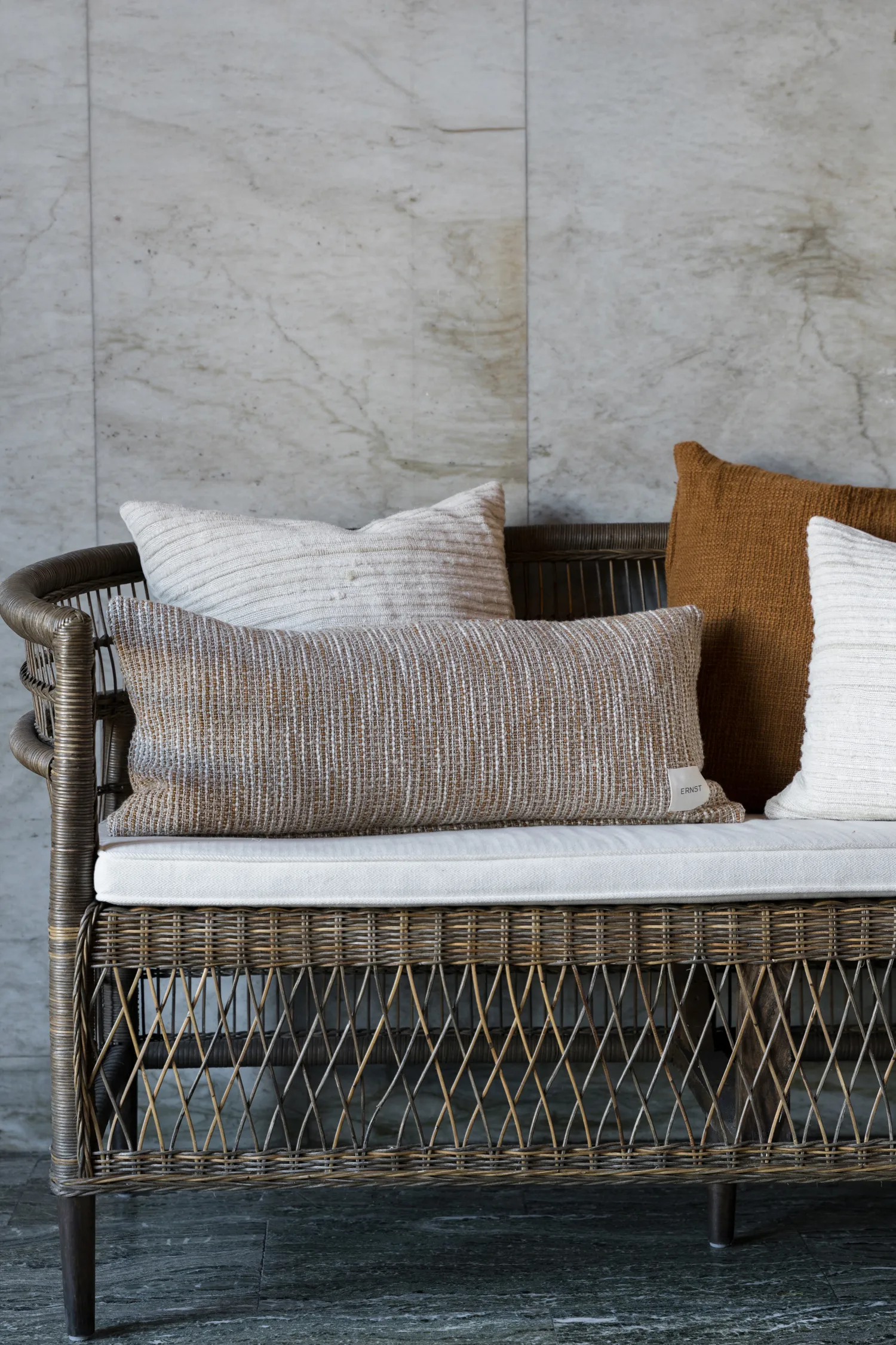 Ernst pudebetræk med struktur, Natur, 40x60 cm ERNST