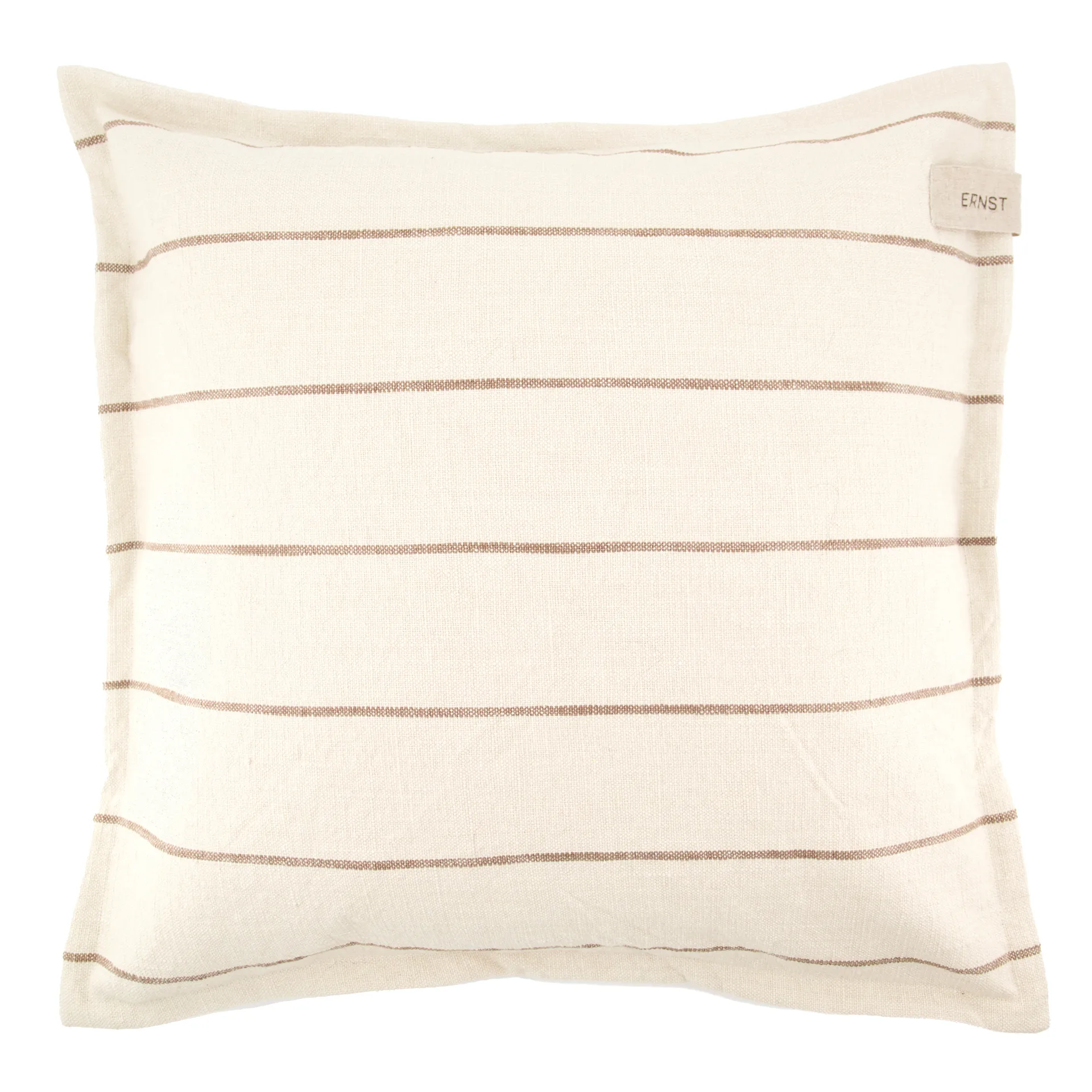 Ernst pudebetræk stribet 50x50 cm, Natur/Muldvarp ERNST