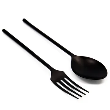 Ernst salatbestik metal - Sort - ERNST