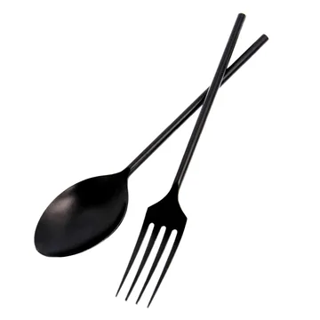 Ernst salatbestik metal - Sort - ERNST
